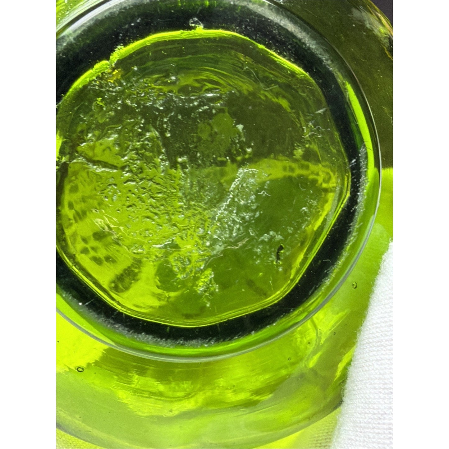 Antique Moser Bohemian Blown Glass Hand Painted Enamel Green Hinged Trinket Box