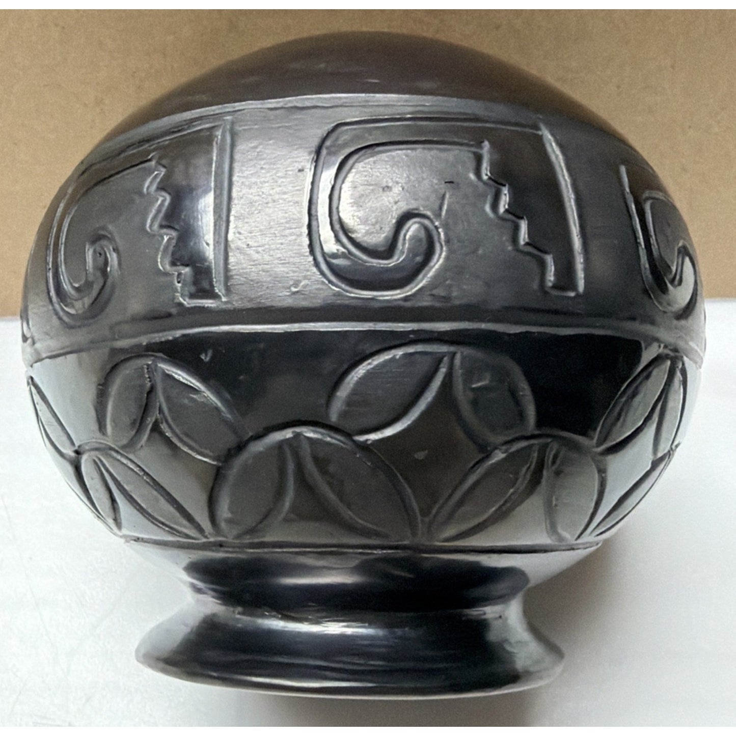 Vintage Dona Rosa Barro Negro Oaxaca Black Clay Pottery Vase Mexico