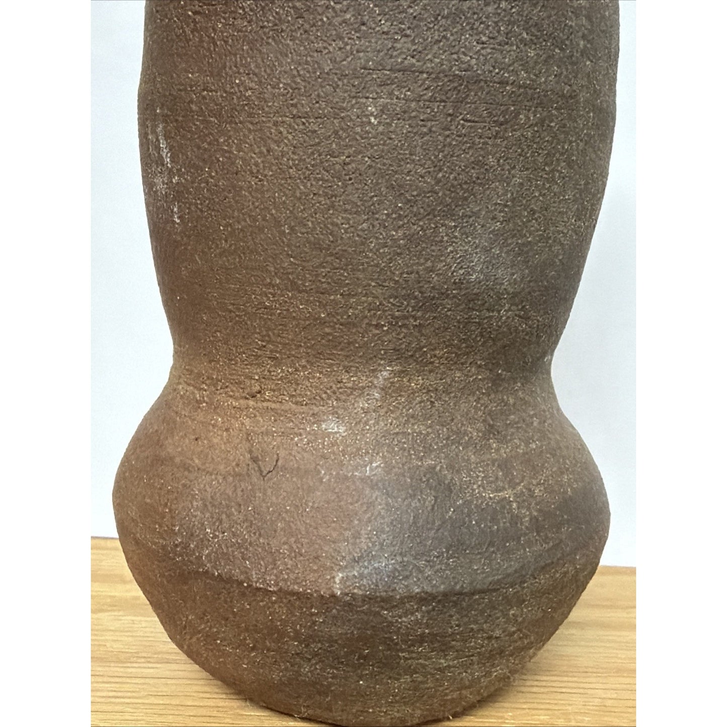 Old Japanese Bizen Pottery Earth Wood Fired Glazed Double Gourd Vase Read