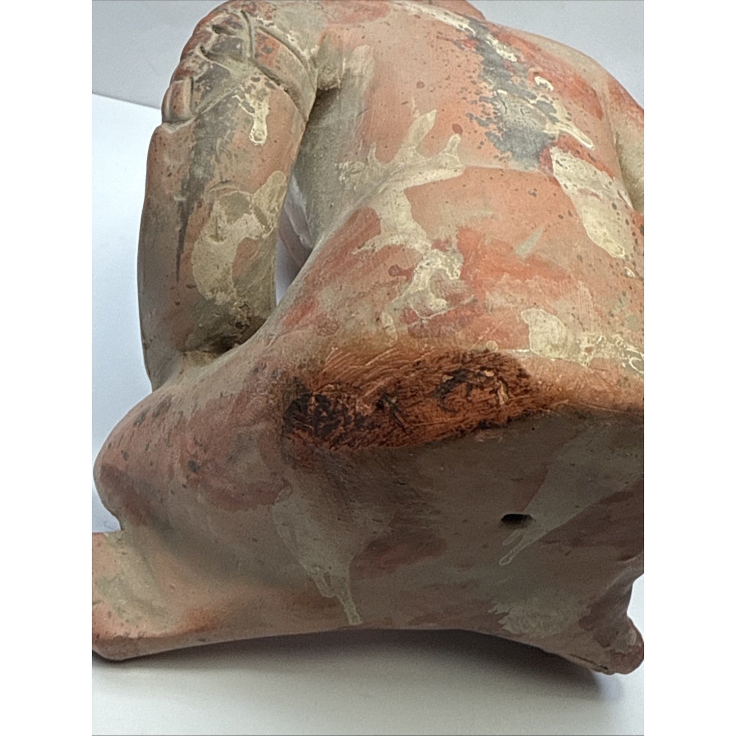 Old Mexican Terra Cotta Clay Zapotec Princess Sculpture Folk Art Marked As Is