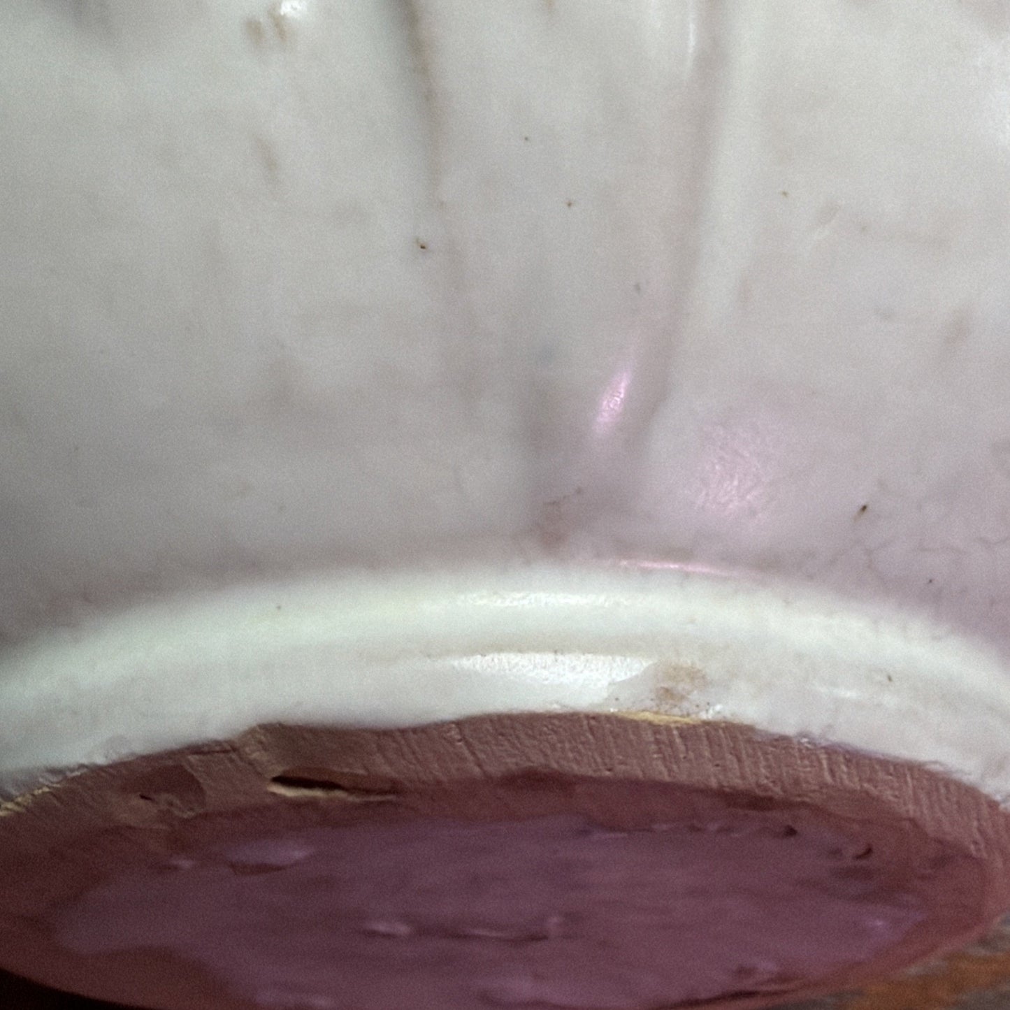 Old McCoy Pottery Stoneware Matte White Glaze Leaves and Berries Stovepipe Vase