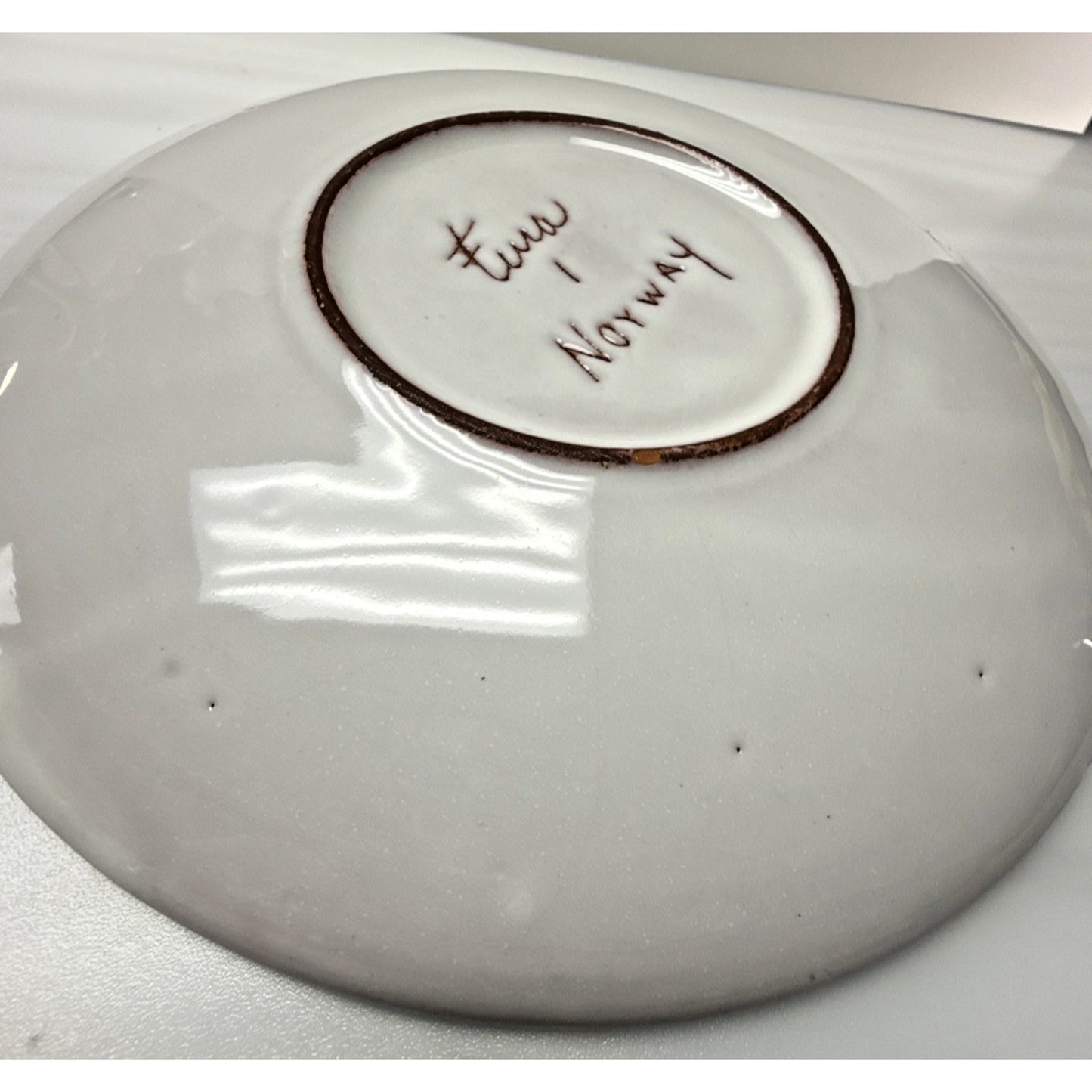 Vintage Terra 1 Norway Hand Painted Folk Art Plate Greetings from Rjukan Girl