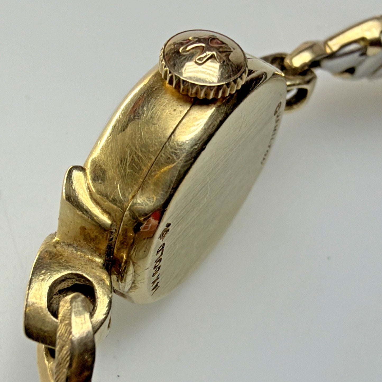 Vtg Hamilton 17 Jewel 14k Yellow Gold Wrist Watch Stretch Band Speidel USA Works