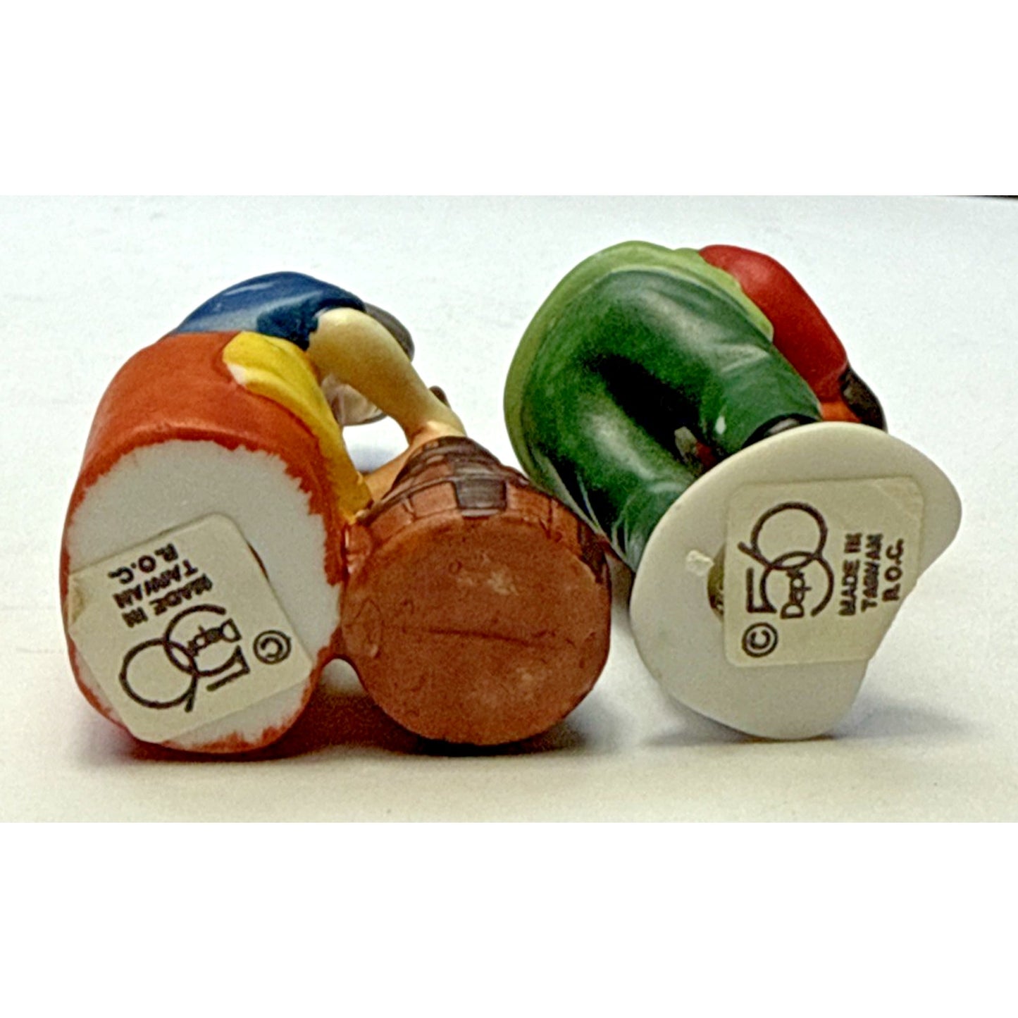Vtg Lot of 2 Dept 56 Harvest Time Farmer Pumpkin Wife Butter Churn New England