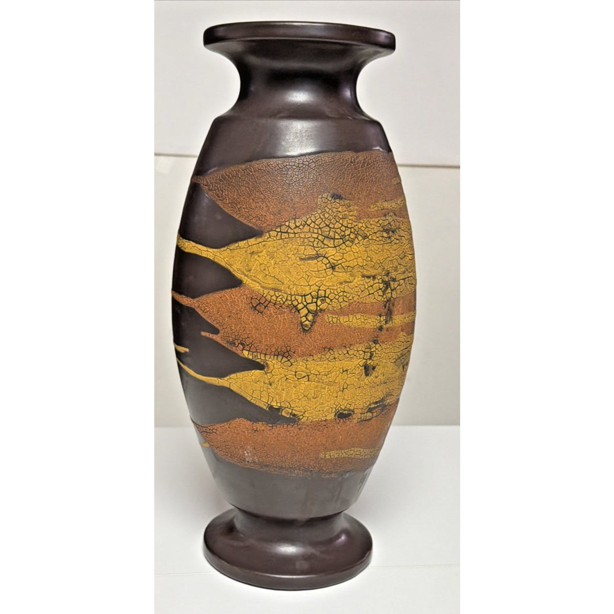 MCM Royal Haeger Art Pottery Craftsman Earth Wrap Glaze Large Vase Craftsman