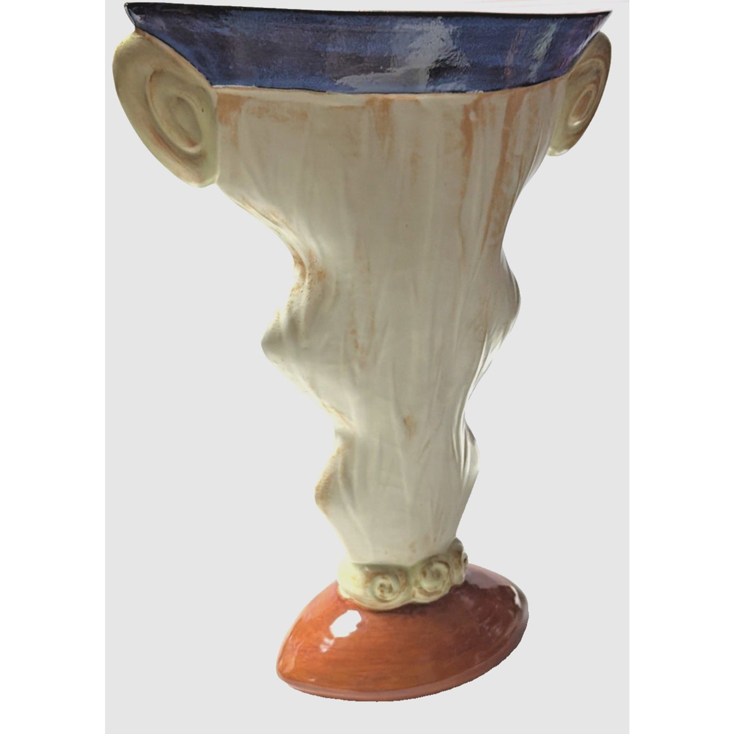 Vintage Larmer Butter Toast Art Pottery Vase Modernist Handles