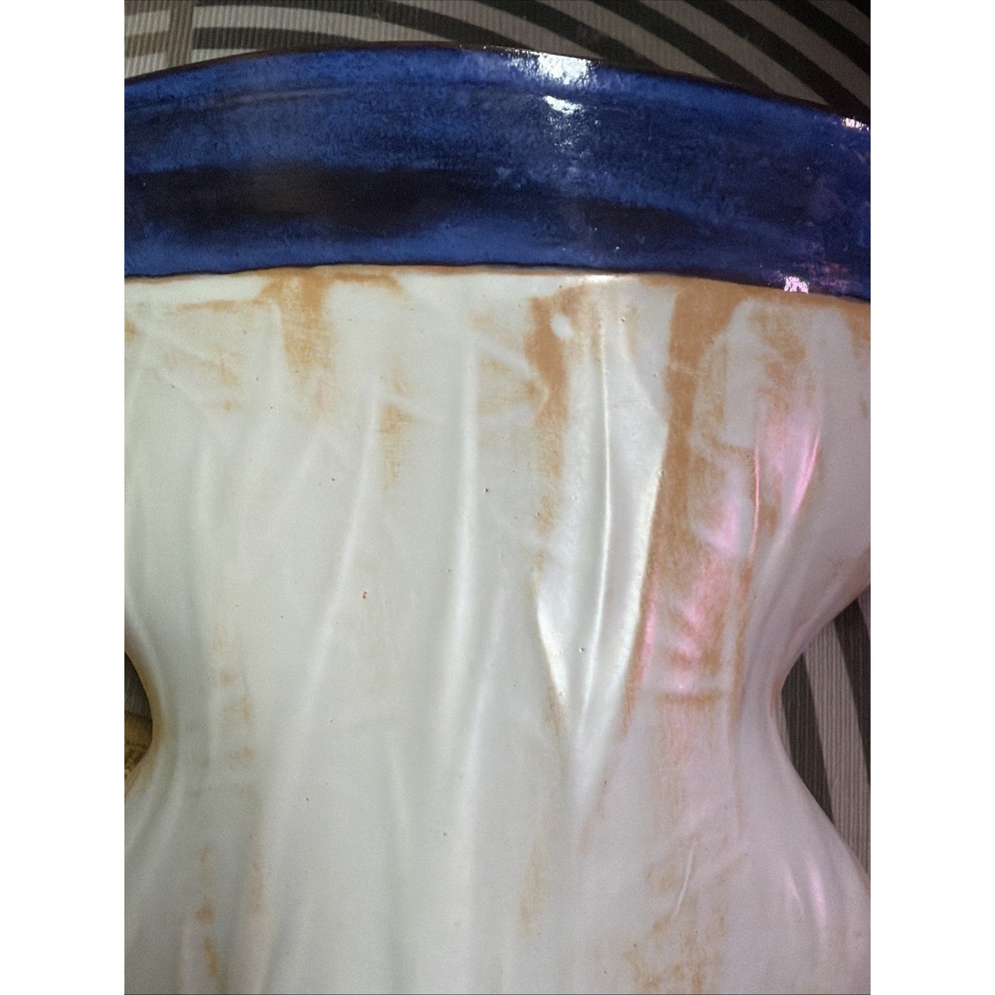 Vintage Larmer Butter Toast Art Pottery Vase Modernist Handles