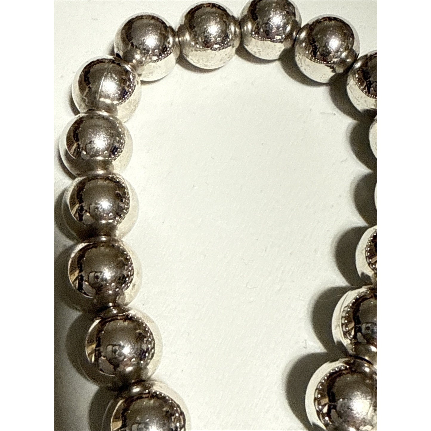 Vintage Vendome Jewelry Silver Ball Bead Necklace Chain Adjustable