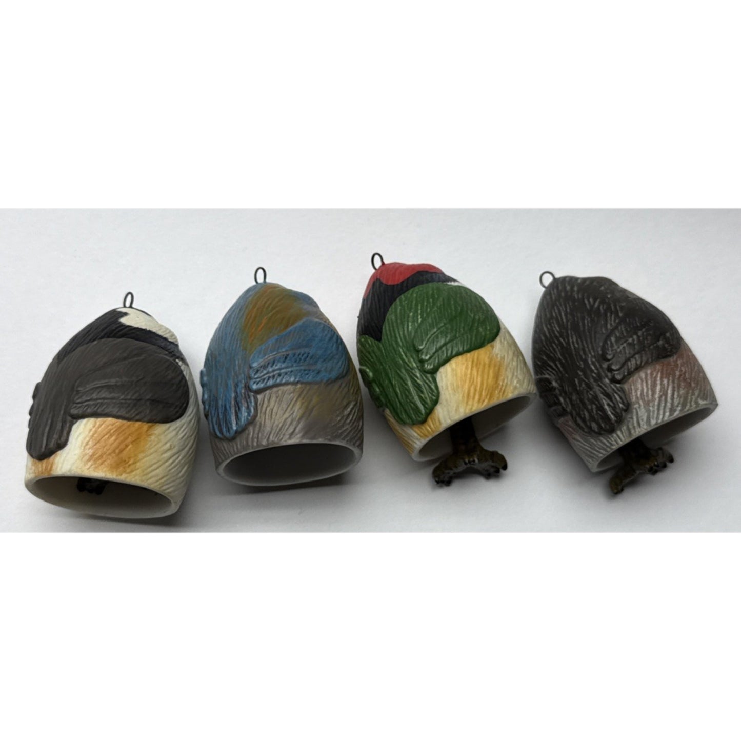 Vintage Lot of 4 Dept 56 Woodland Bird Egg Ornaments Bells