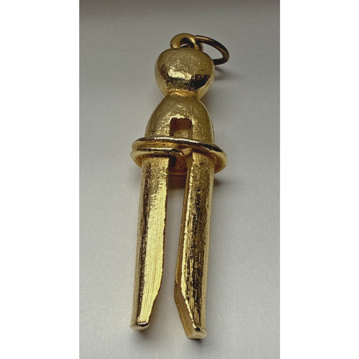 Vintage Gold Tone Clothespin Clothes Pin Peg Charm Pendant Charm