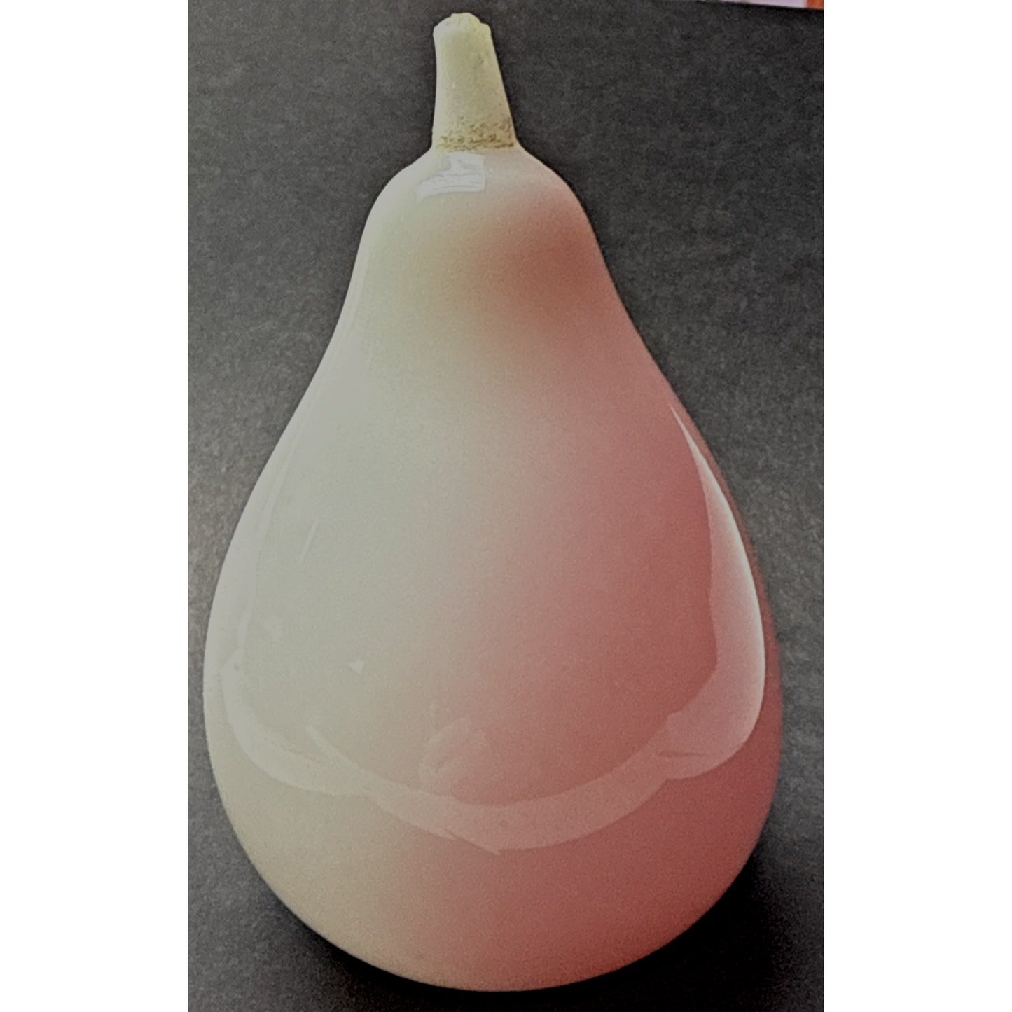EAPG New England Libbey Glass Pear Peachblow Vaseline Ornament Uranium As-Is