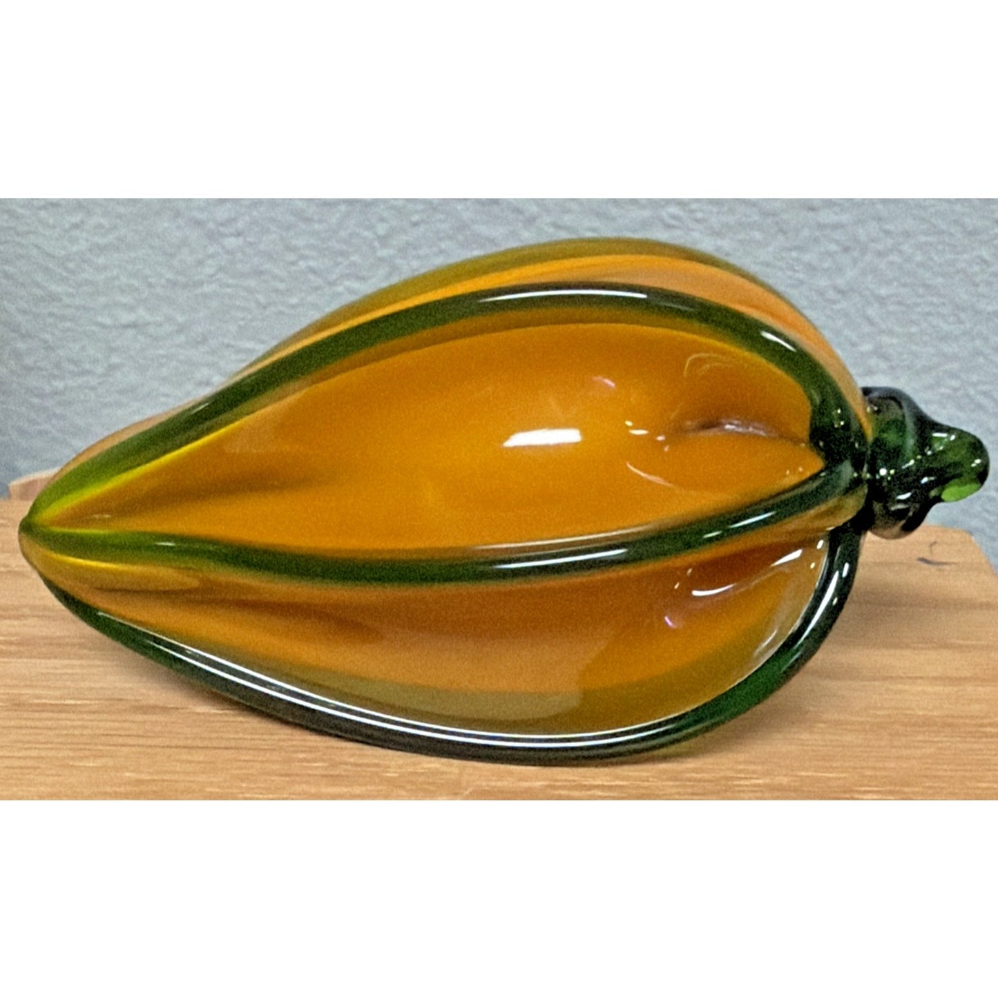 Vintage Murano Glass Star Fruit Squash Vegetable Paperweight Layered Applied