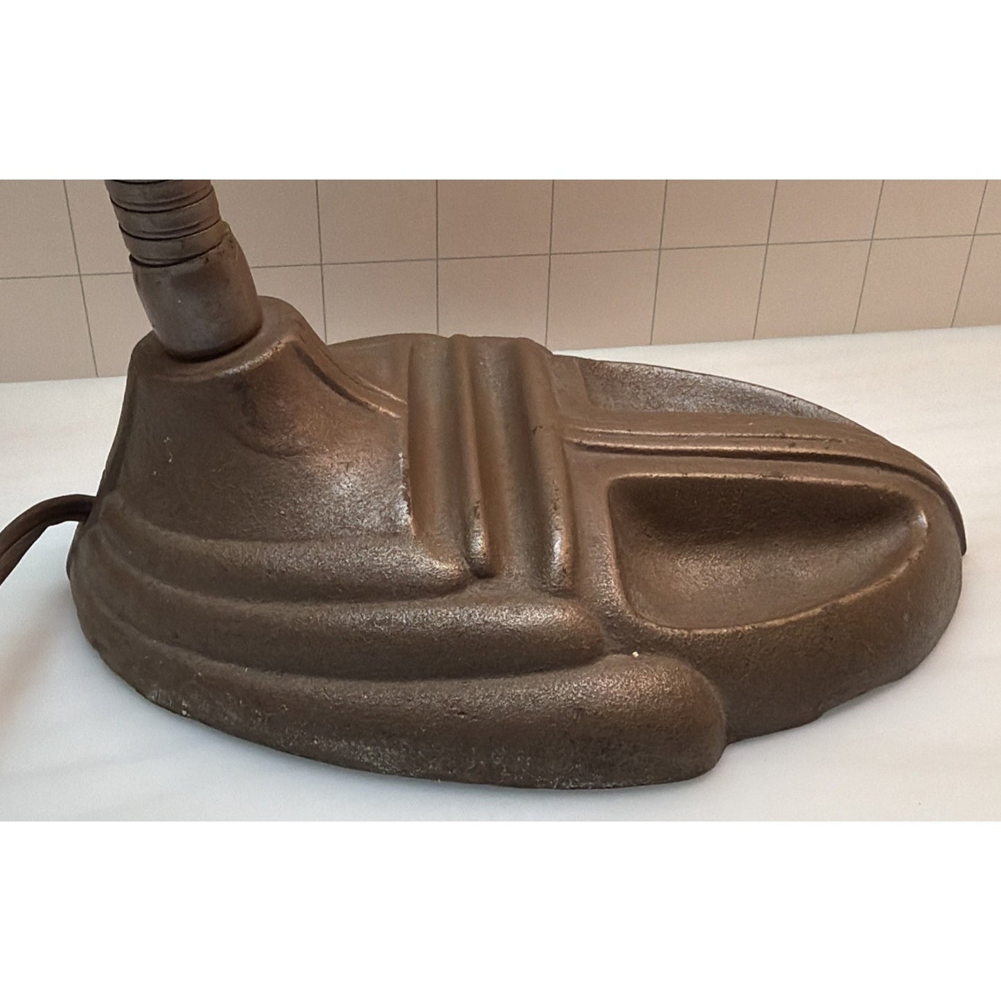 Art Deco Rodale Portable Gooseneck Cast Iron Industrial Table Desk Lamp As Is