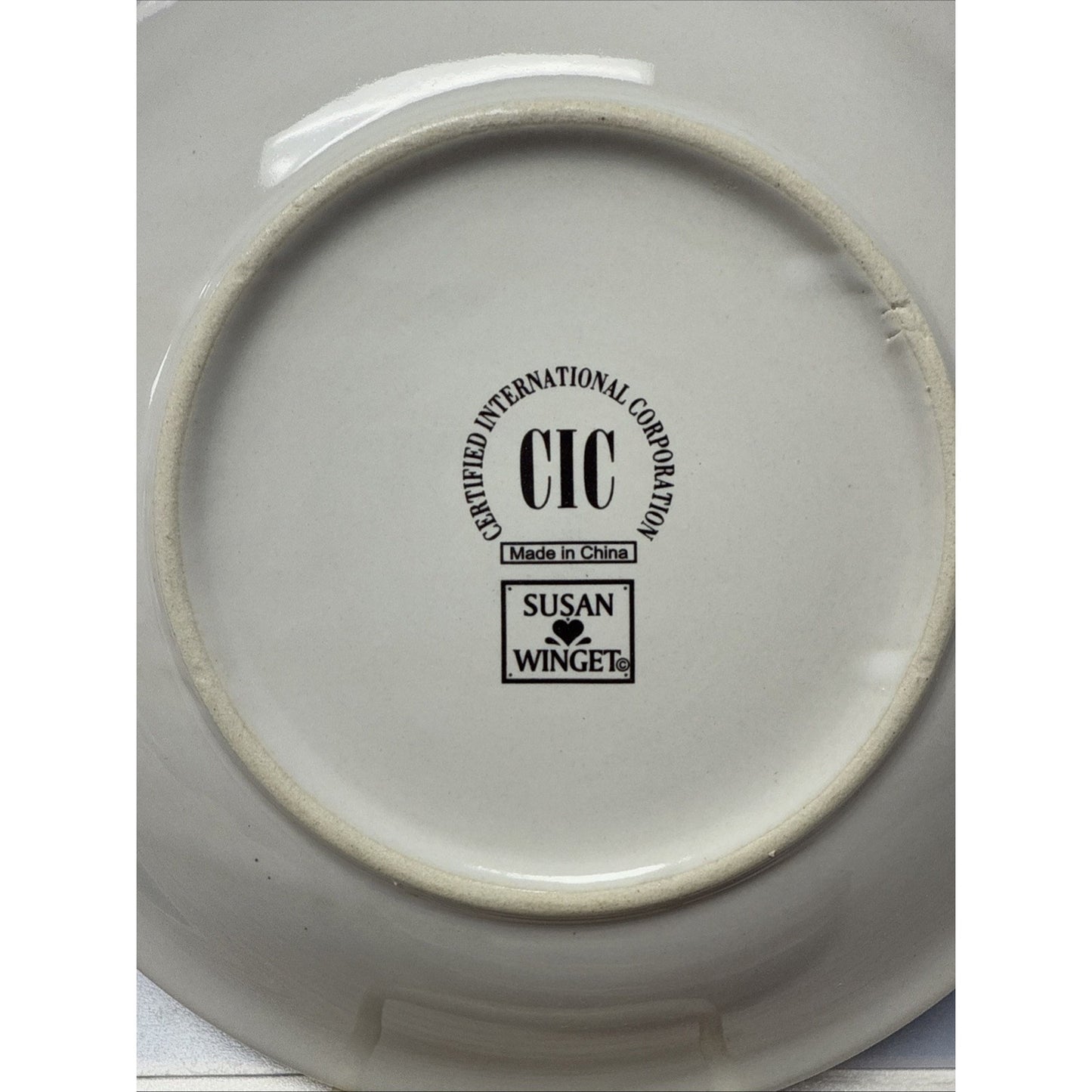 Vtg Lot of 4 Susan Winget Old World Santa Father Christmas Dessert Plate 8" Box