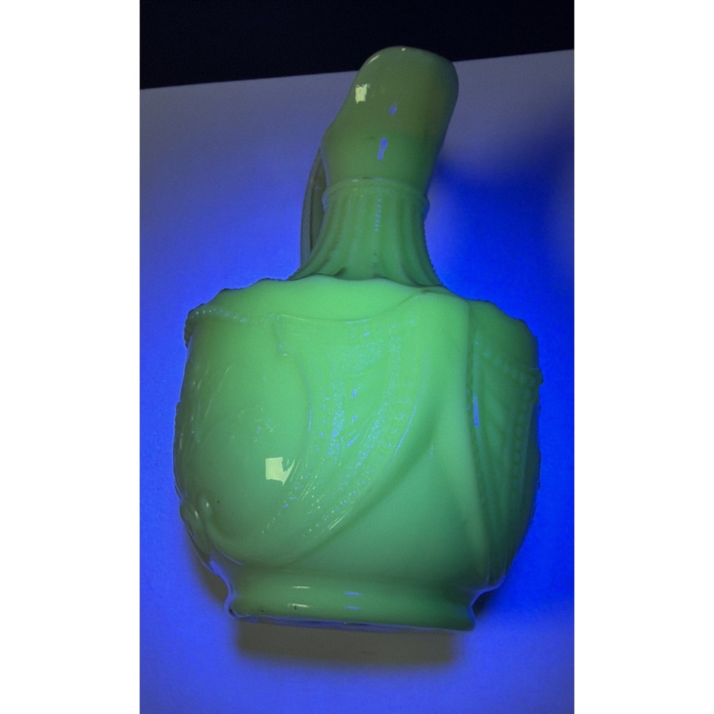 EAPG National Northwood Glass Iris Wild Bouquet Custard Uranium Cruet No Stopper