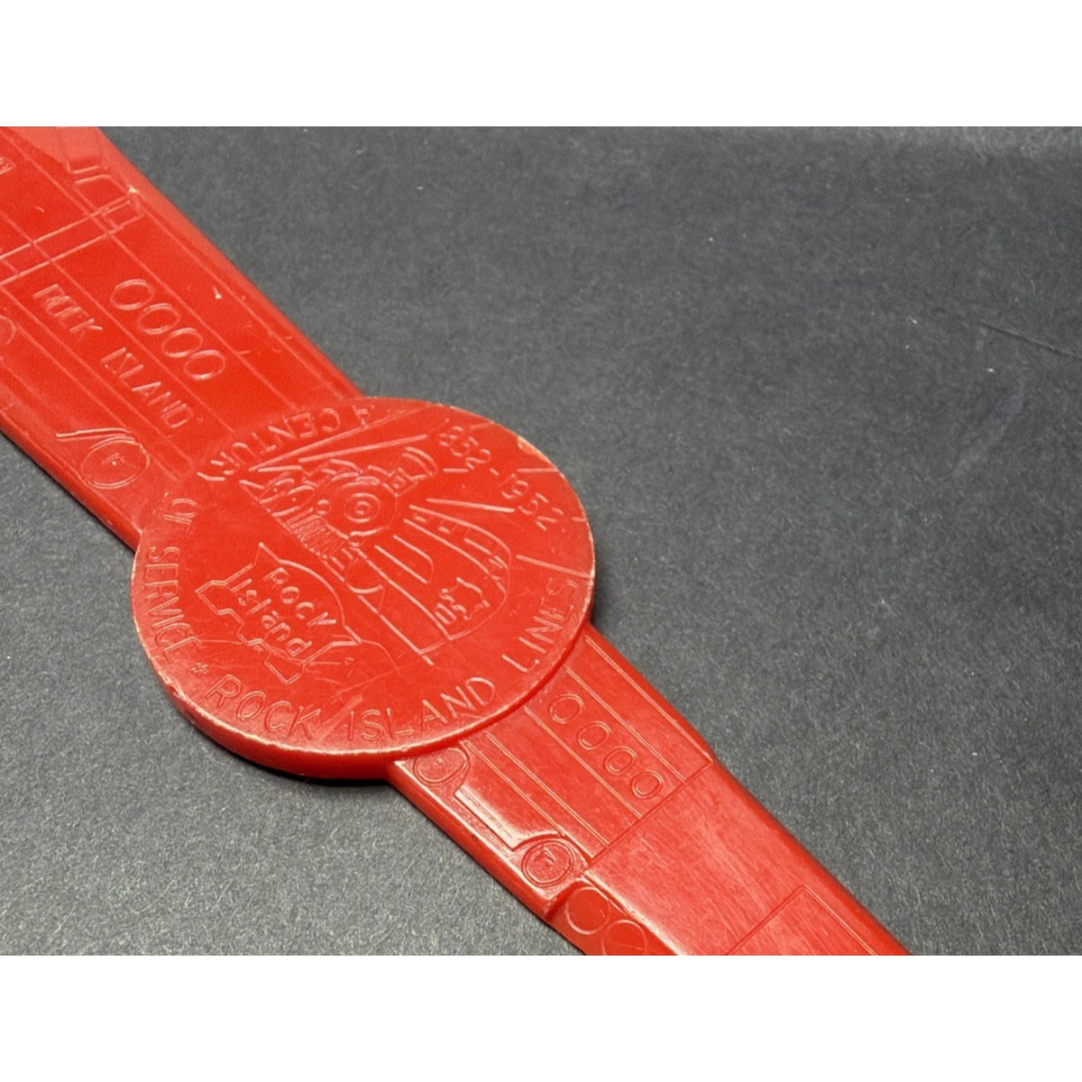 Vintage Rock Island Lines Letter Opener Century Of Service Train Red 1852 1952