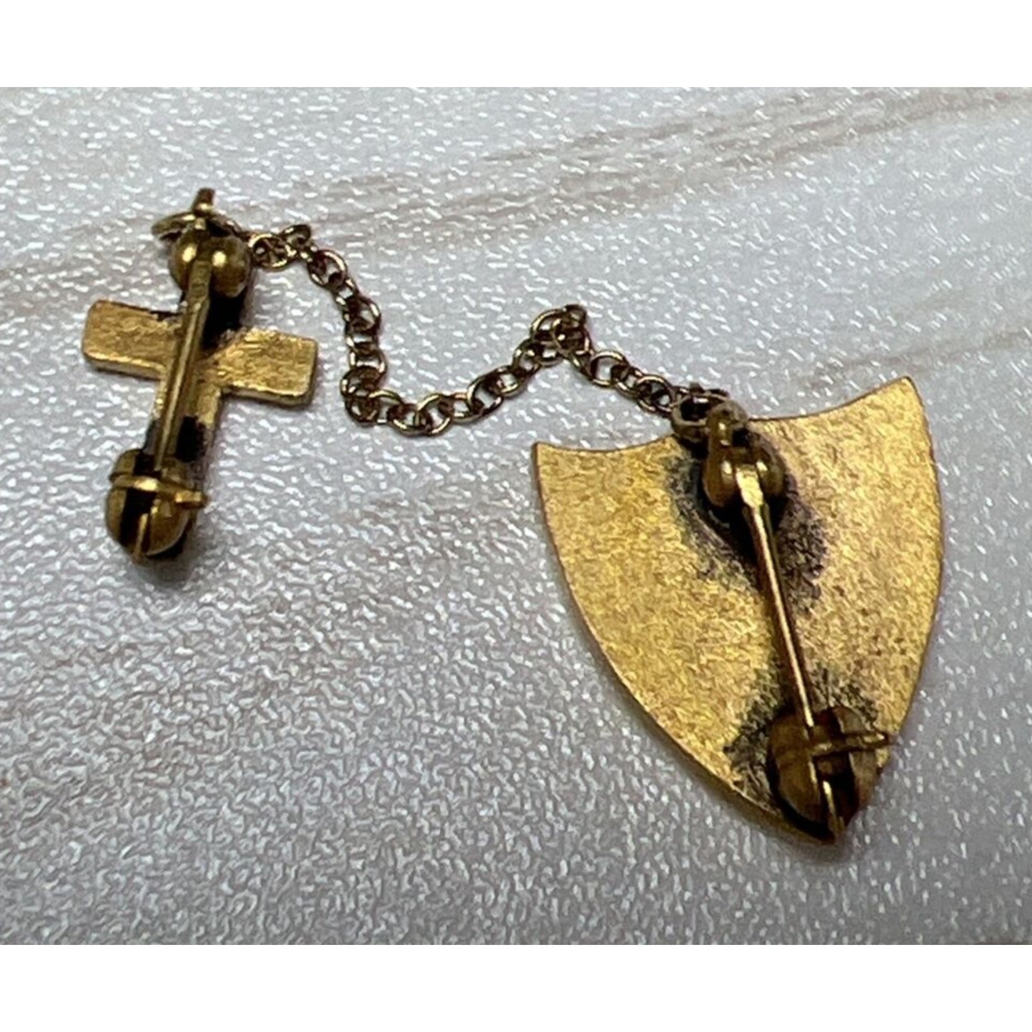 Vtg Gold Black Enamel Tau Kappa Chi Epsilon Concordia Fraternity TKX Pin Cross