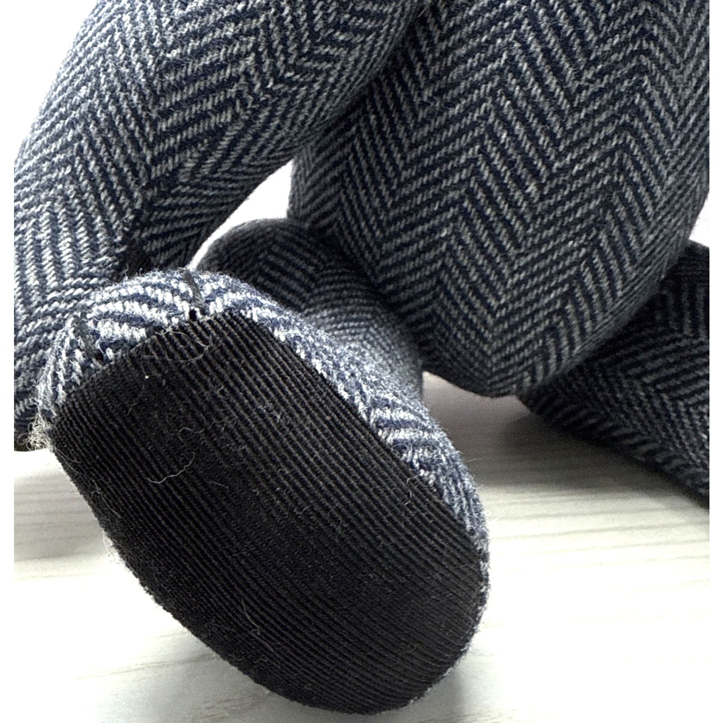 Handmade Tweed Teddy Bear Herringbone Jointed Corduroy Harris Read