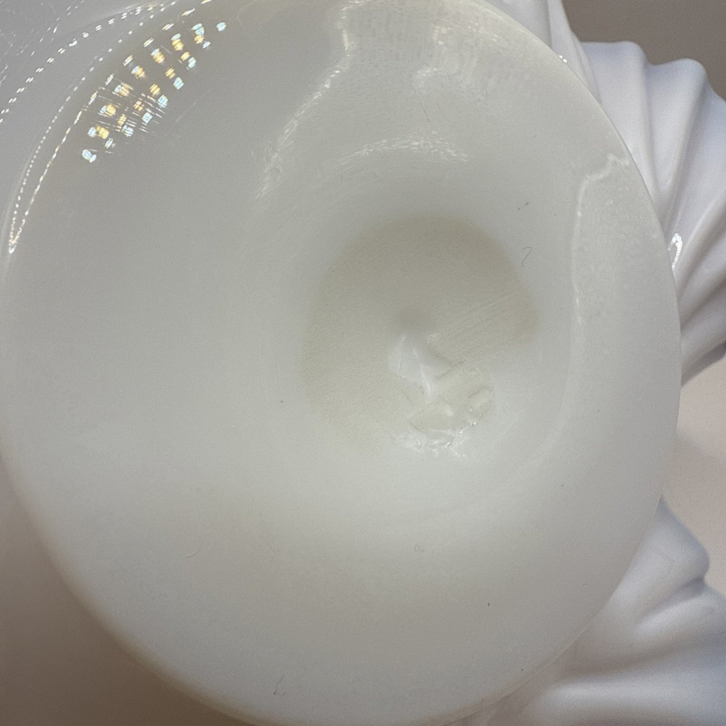 Victorian Brides Basket Bowl Purple Ruffled Wavy Rim Opalescent Glass