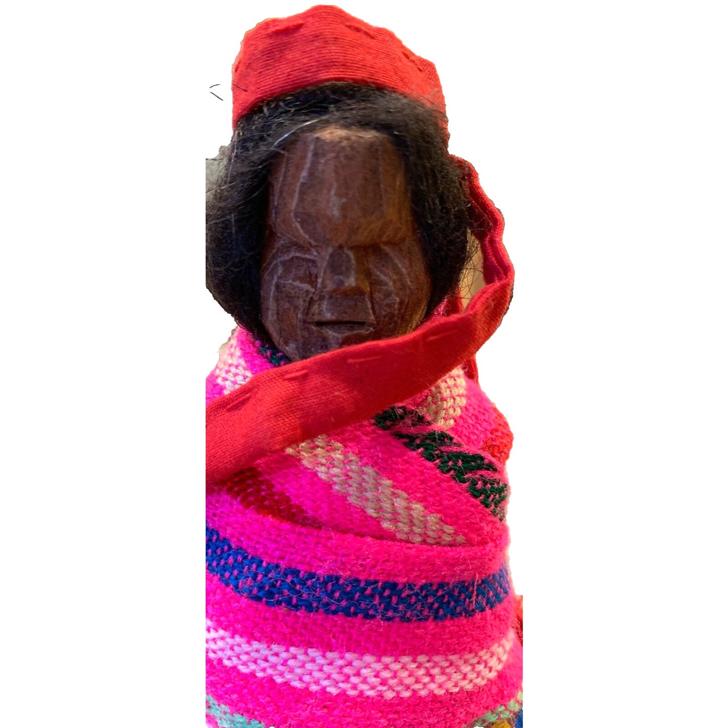 Vintage Hand Carved Wood Indian Doll Tarahumara Raramuri Mother And Child