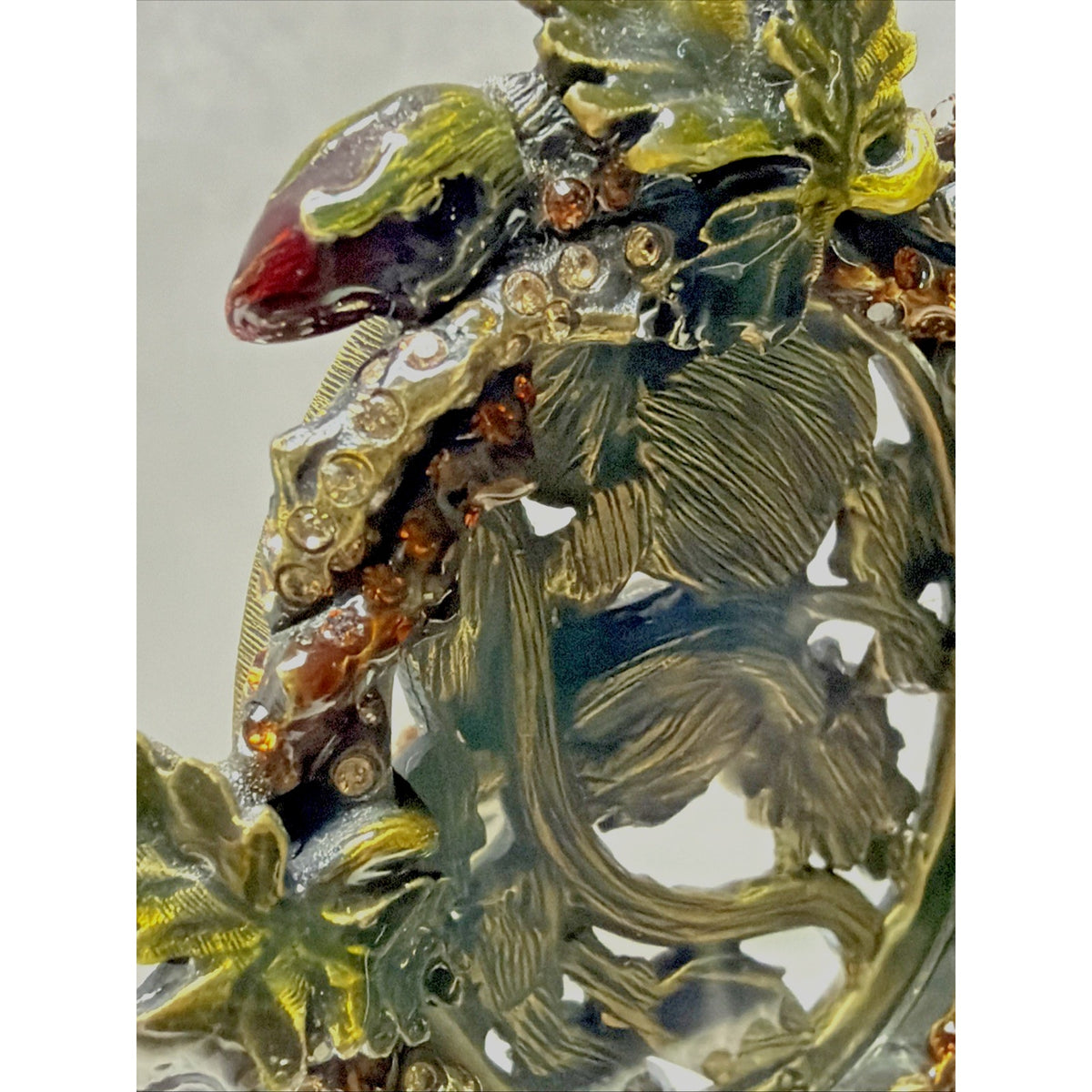 Jay Strongwater Beetle Rose Flora Fauna Picture Frame Swarovski Crystals 5308