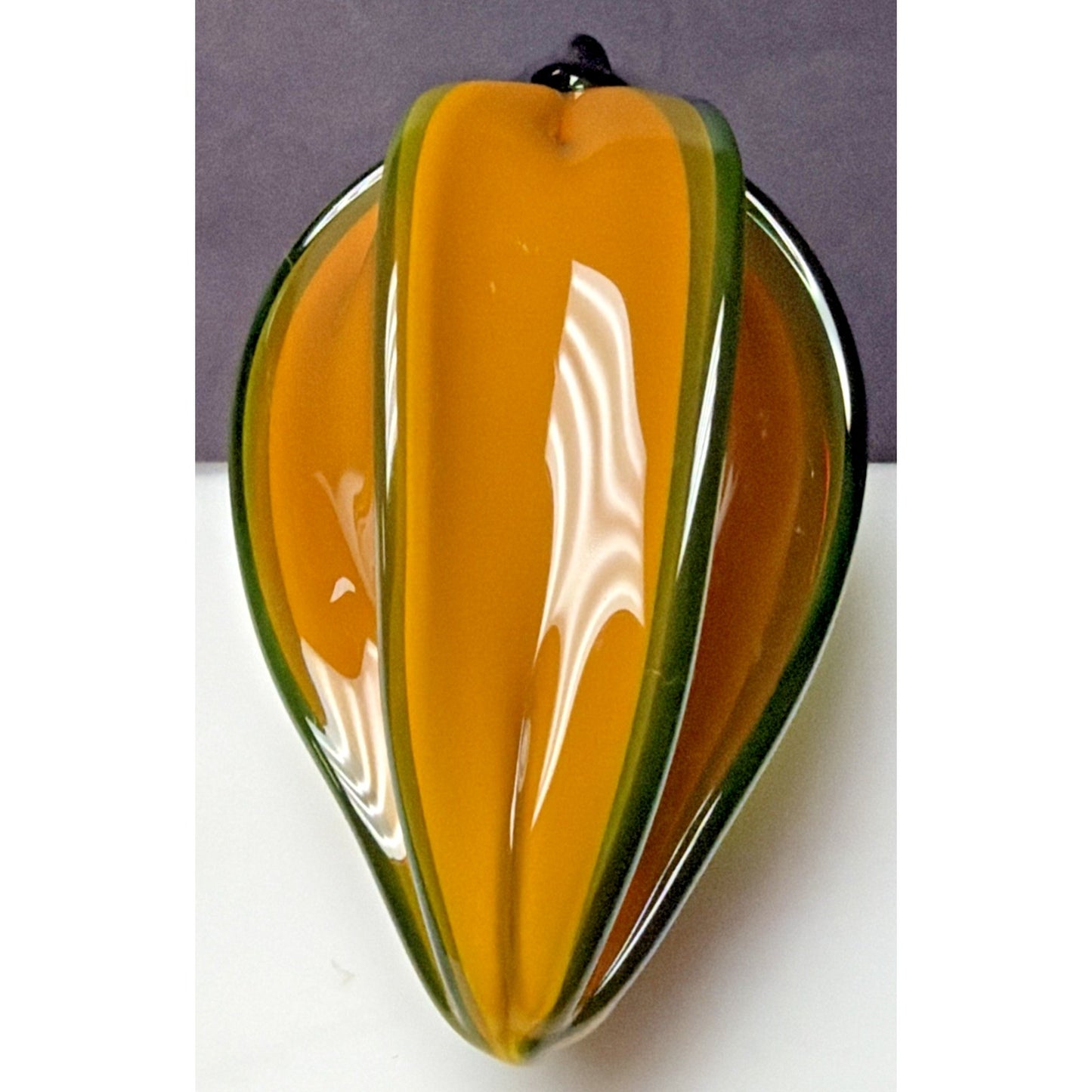 Vintage Murano Glass Star Fruit Squash Vegetable Paperweight Layered Applied