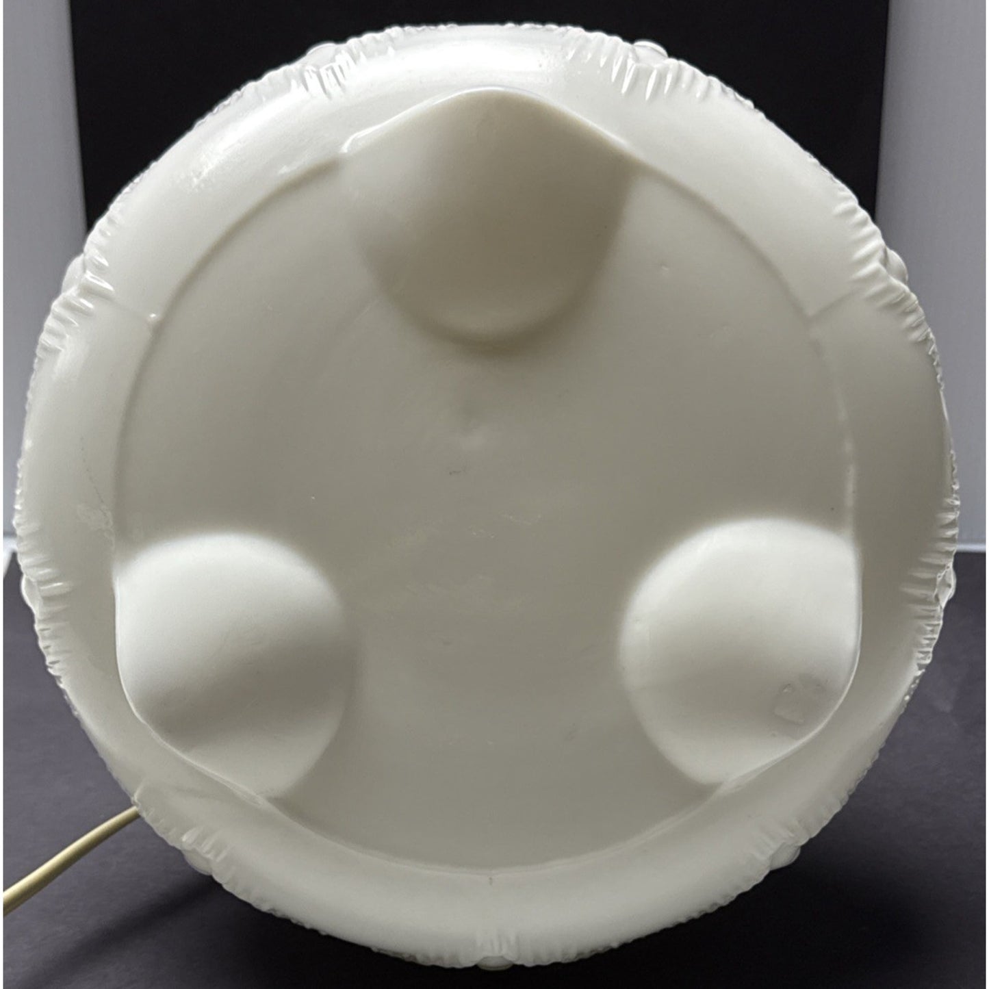 EAPG Dithridge Colonial OMN Rose Wreath Milk Glass Rose Wreath Lamp Base As-Is