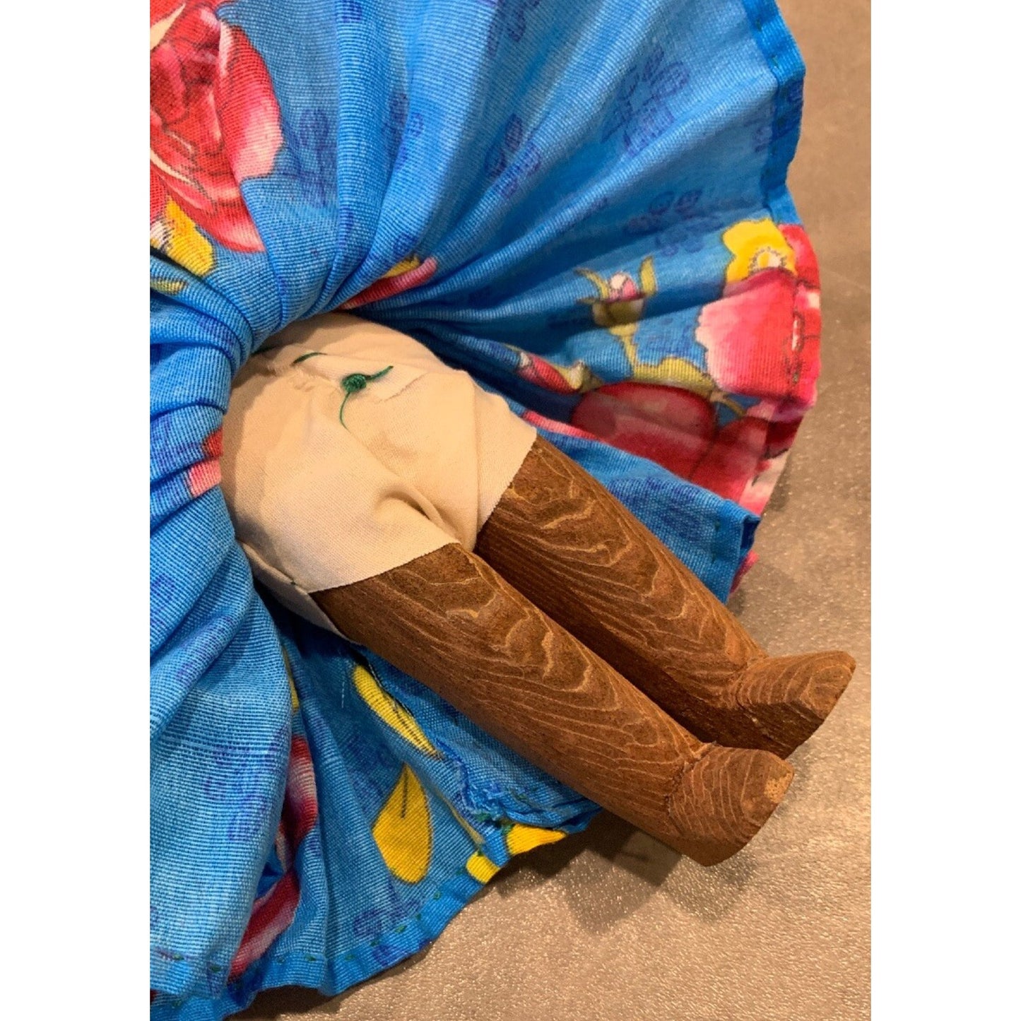 Vintage Hand Carved Wood Indian Doll Tarahumara Raramuri Mother And Child