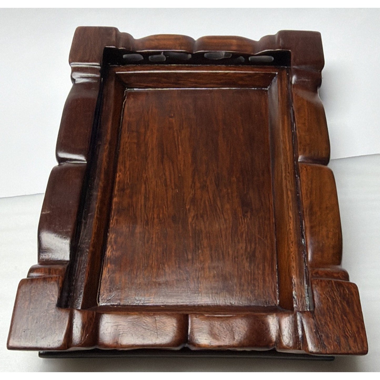 Old Chinese Hard Wood Carved Display Stand Base Pedestal Table
