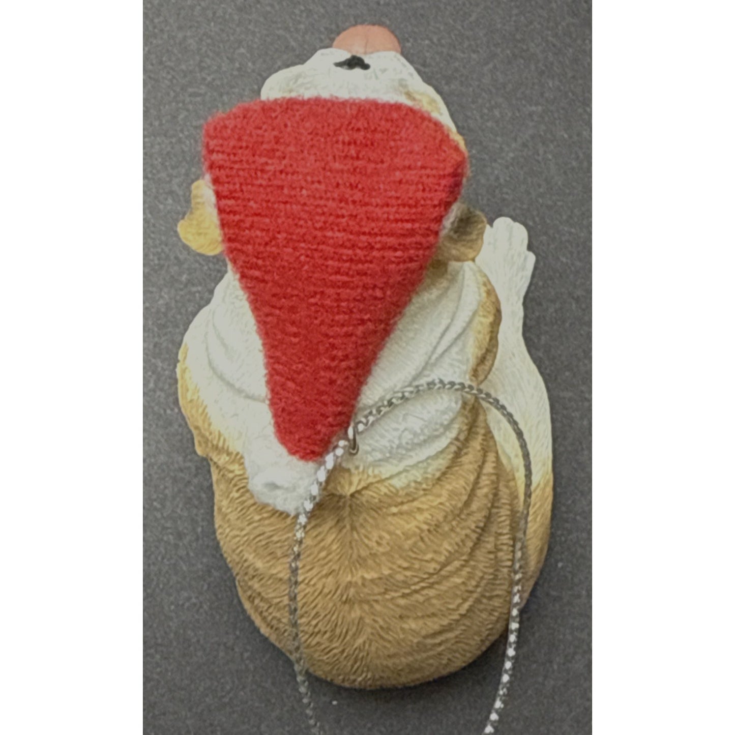 Vintage Sandicast Bulldog Puppy Dog Fawn Ornament Hat Box