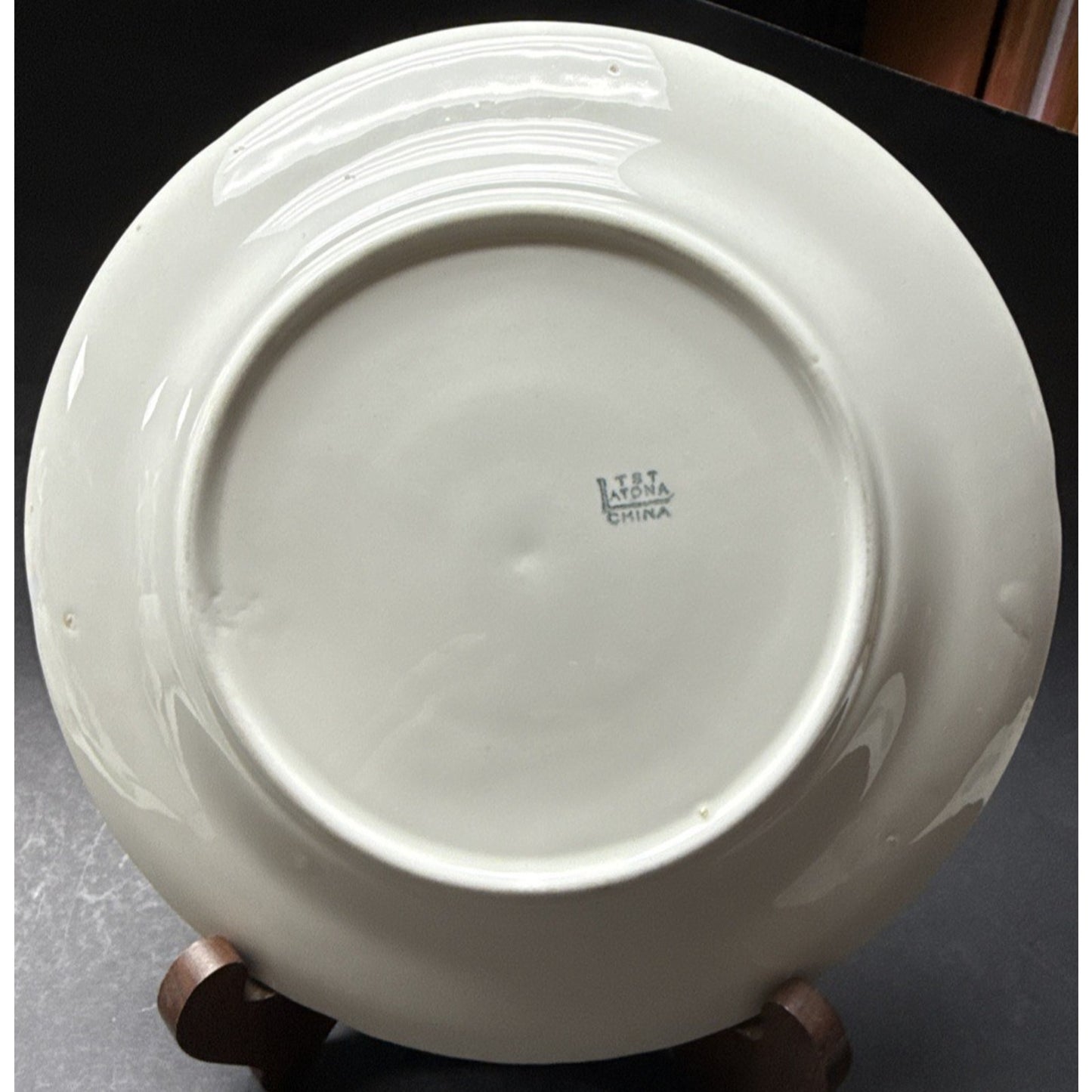 Old Latona Taylor Smith Taylor Hand Painted Plate Deer Rack Landscape Signed