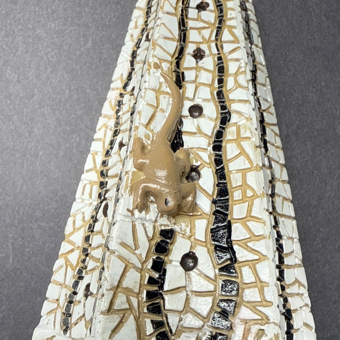 Gaudi Barcino Chimney Palau Rooftop Candle Holder Sculpture Lizard Mosaic