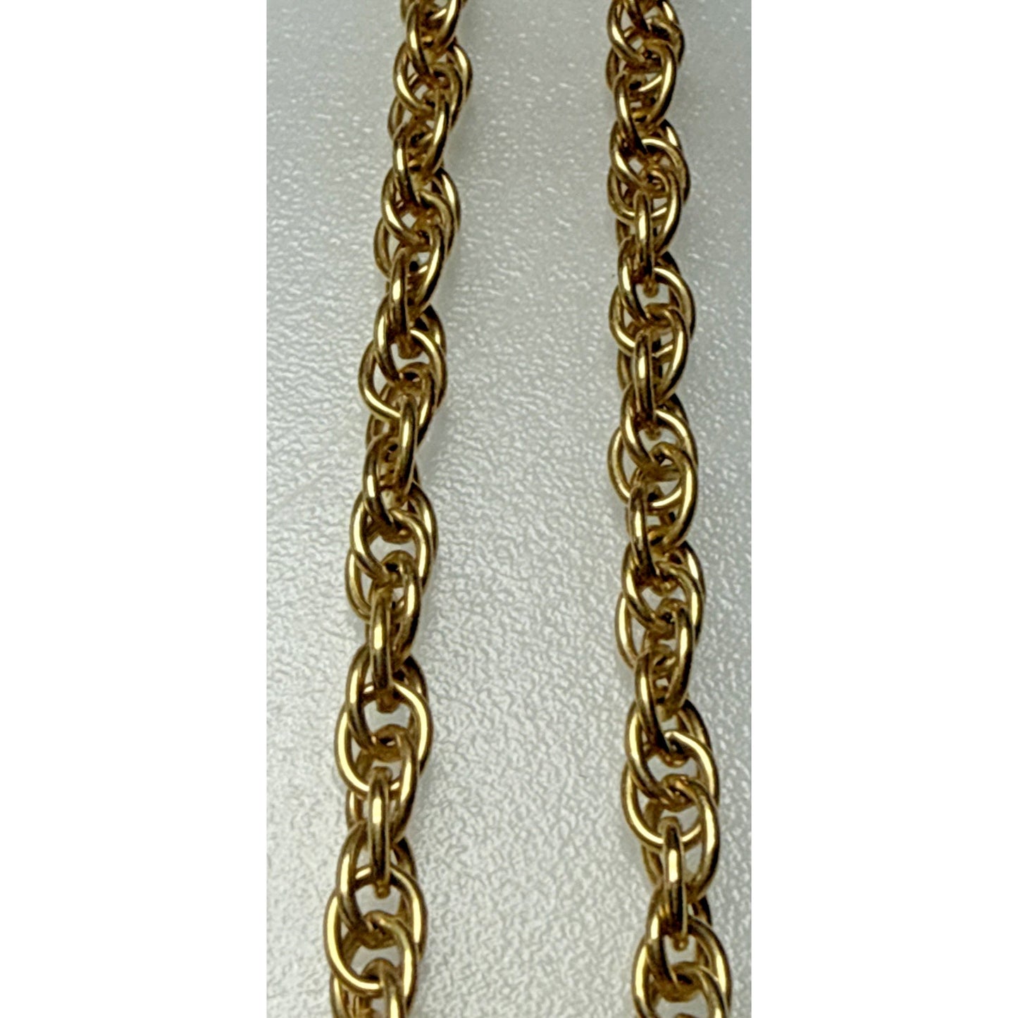 Vintage 1/20 12k Gold Filled Rope Chain Necklace 23.5 inch As Is