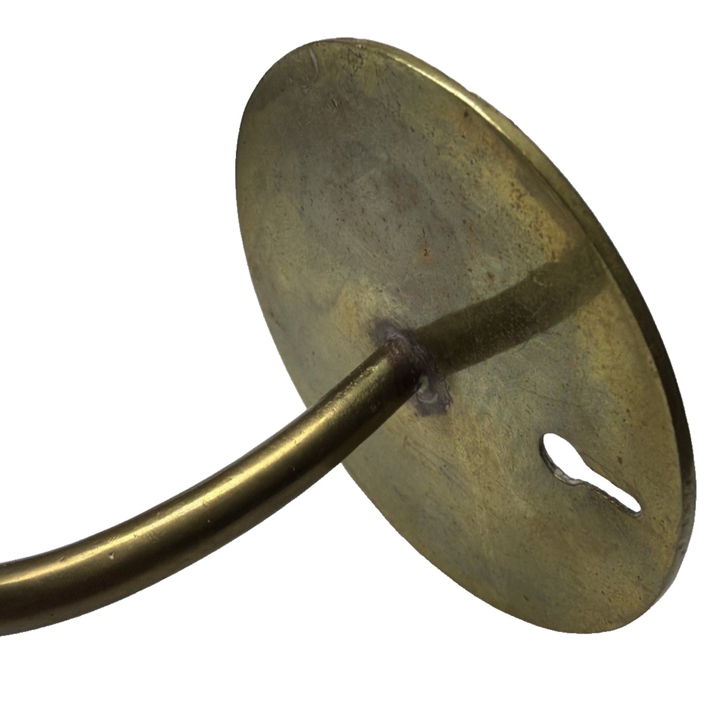 Vintage Lot of 2 Wall Mount Brass Metal Hooks