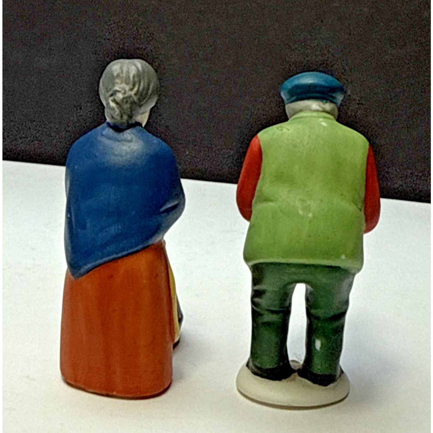 Vtg Lot of 2 Dept 56 Harvest Time Farmer Pumpkin Wife Butter Churn New England