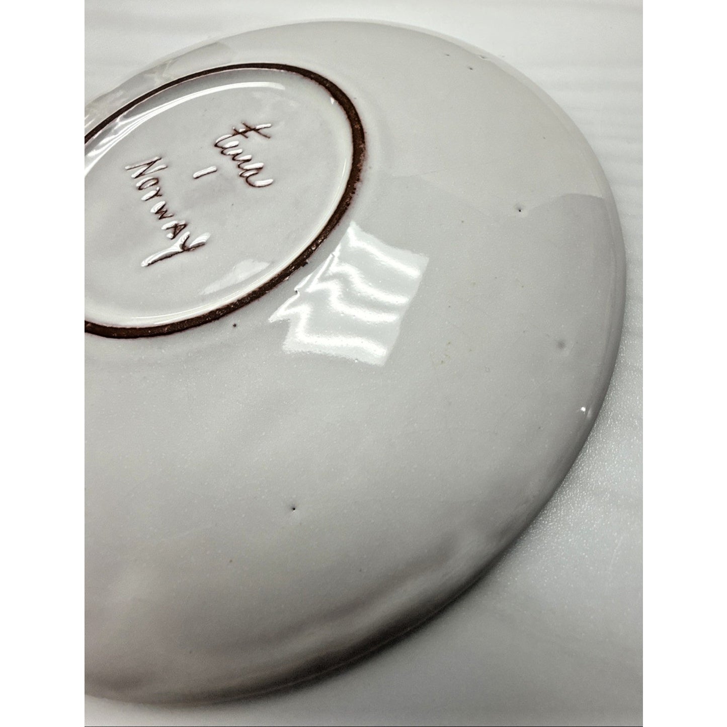 Vintage Terra 1 Norway Hand Painted Folk Art Plate Greetings from Rjukan Girl