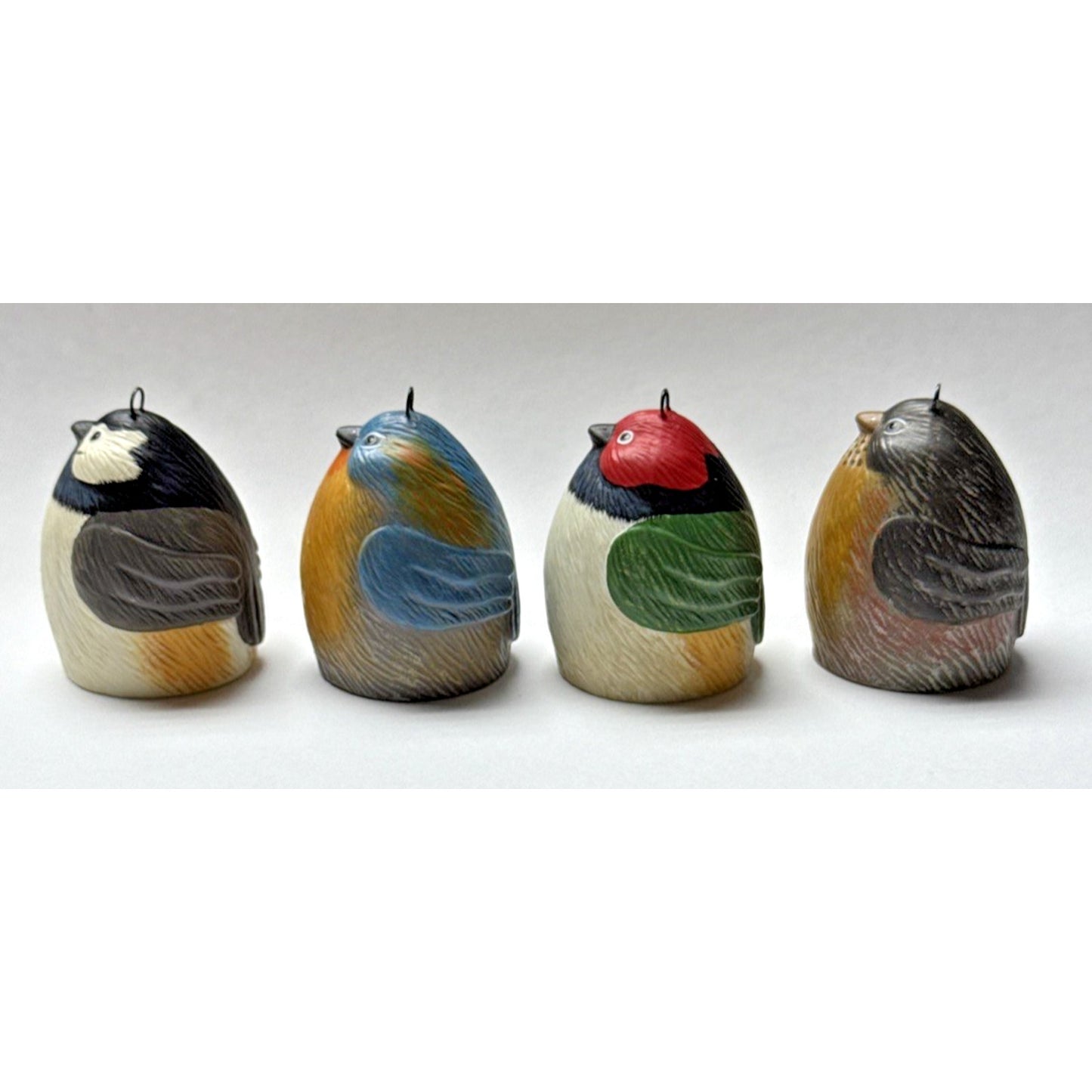 Vintage Lot of 4 Dept 56 Woodland Bird Egg Ornaments Bells