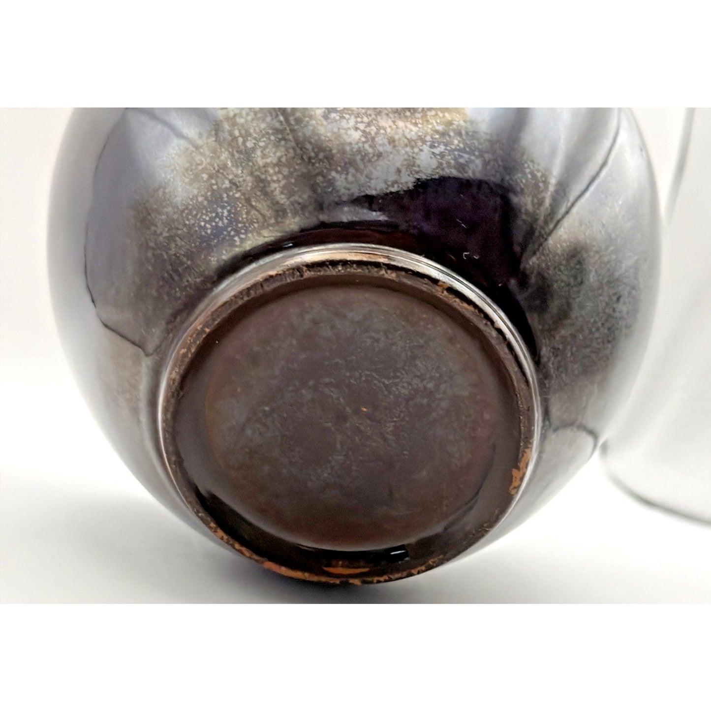 MCM Carstens Tonnieshof Freeform Art Pottery Vase Brown Iridescent Glaze