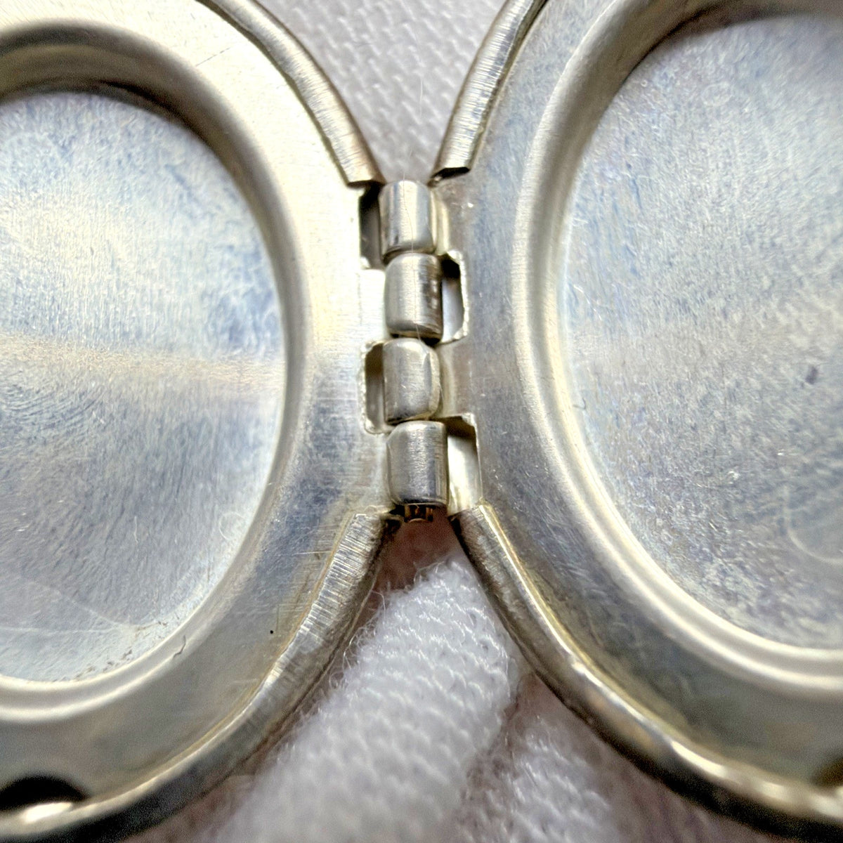 Vintage Sterling Silver Locket Pendant Etched Monogram As Is