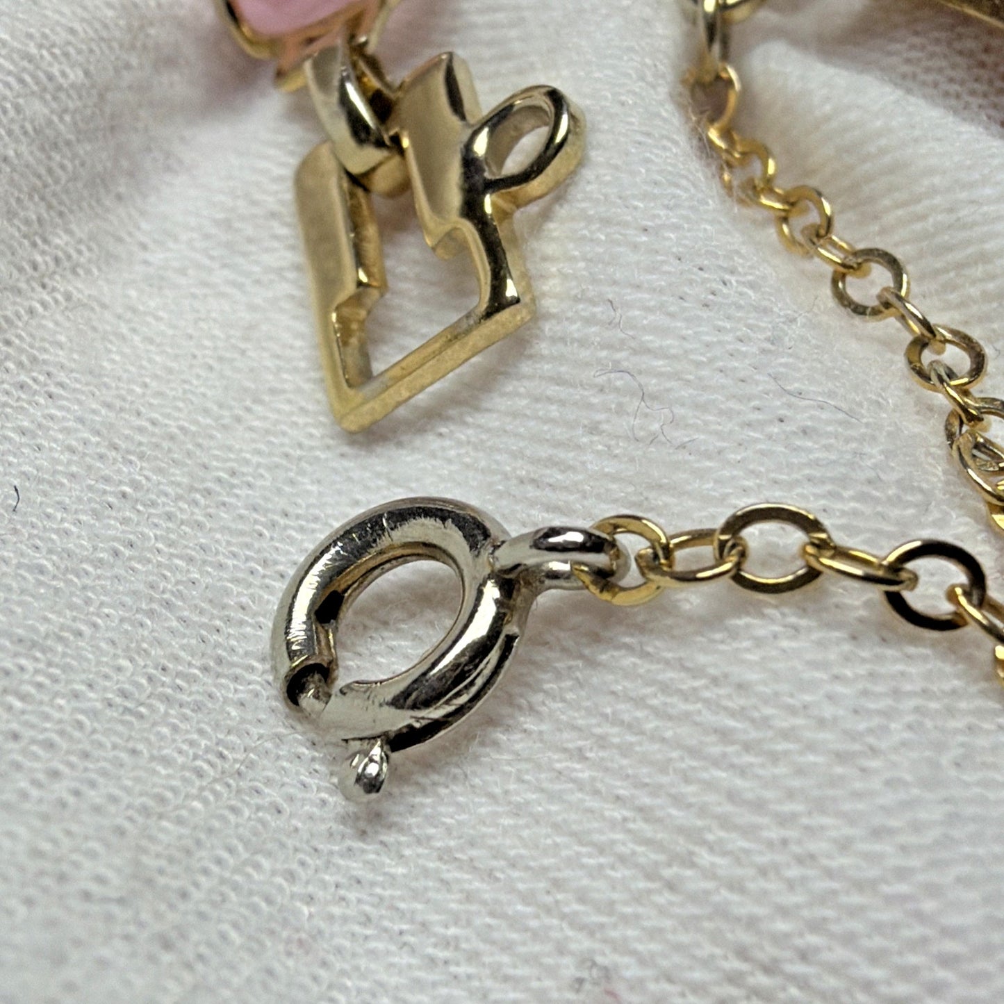 Egyptian Revival Carved Scarab Beatle Bracelet Link Security Chain As Is