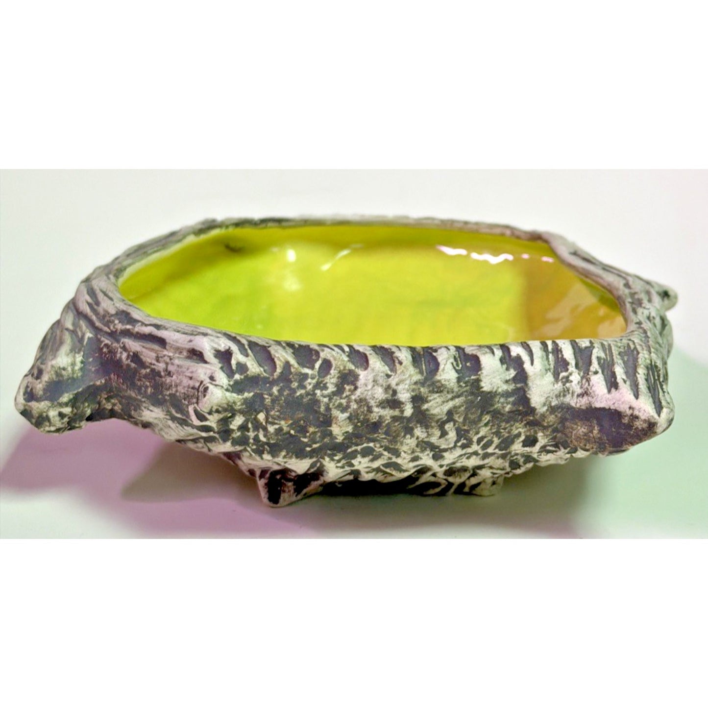 William WM S Frazier California Art Pottery Driftwood Console Candle Holder #414