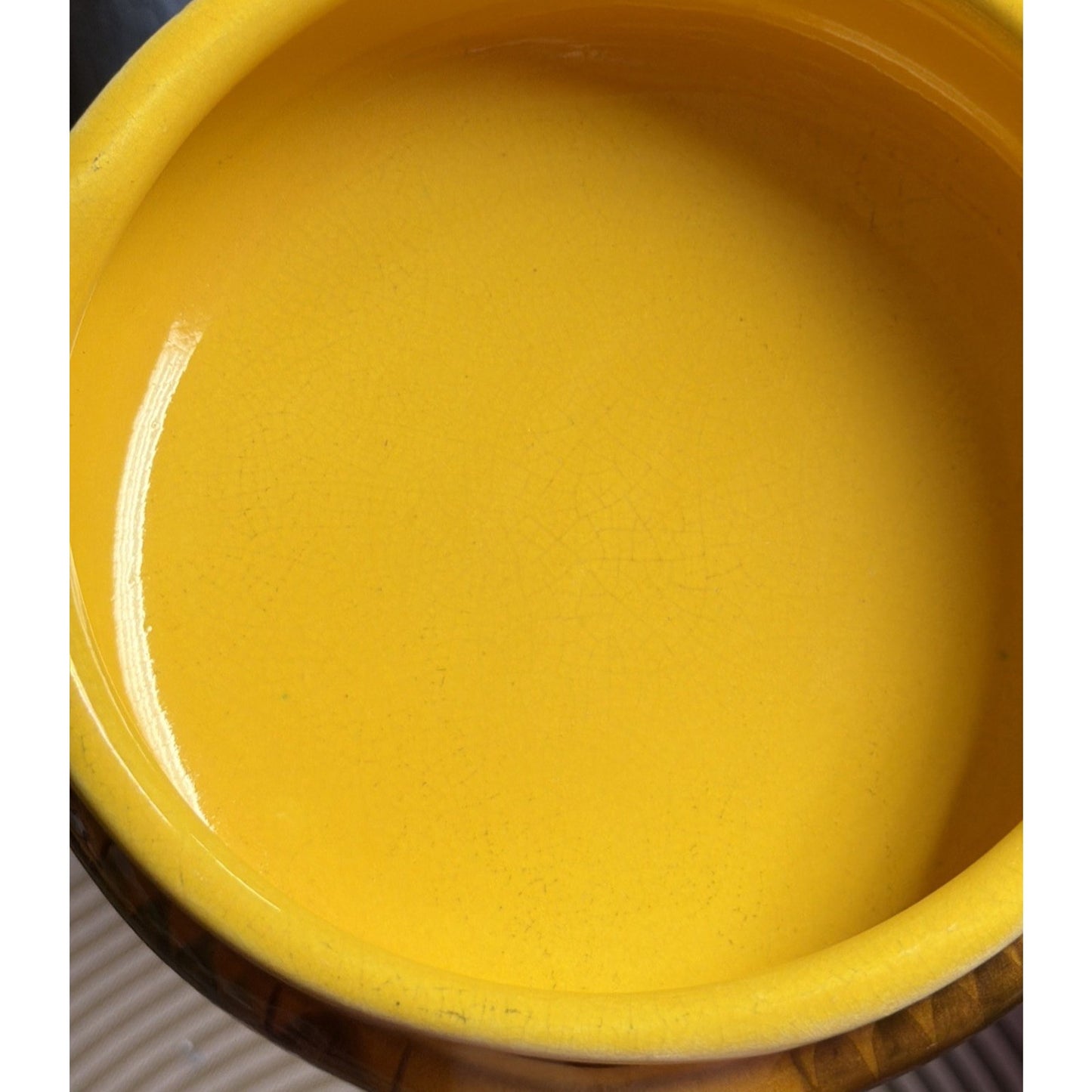 MCM Swiss Stoneware Serving Fondue Pot Skillet Glazed As Is