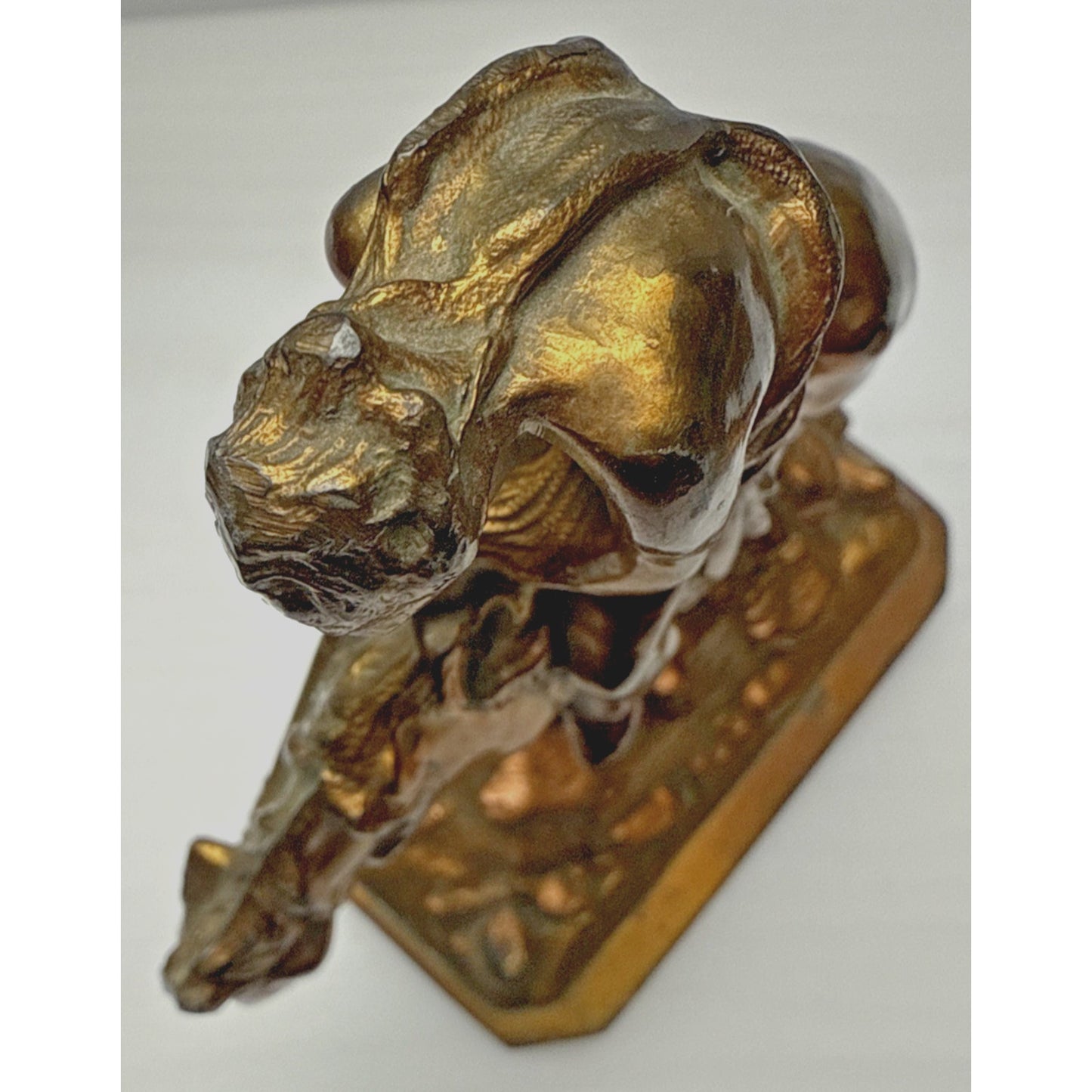 Vintage Ronson Metal Art Horse Rider Bookends Set End of the Trail Cowboy As Is