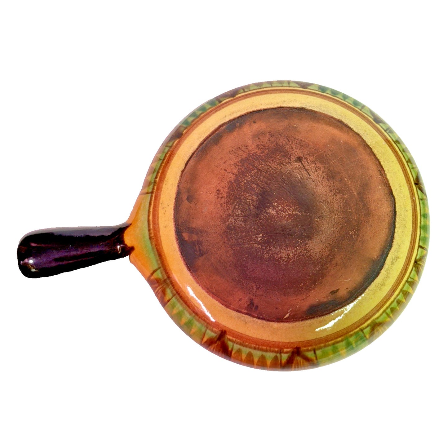 MCM Swiss Stoneware Serving Fondue Pot Skillet Glazed As Is