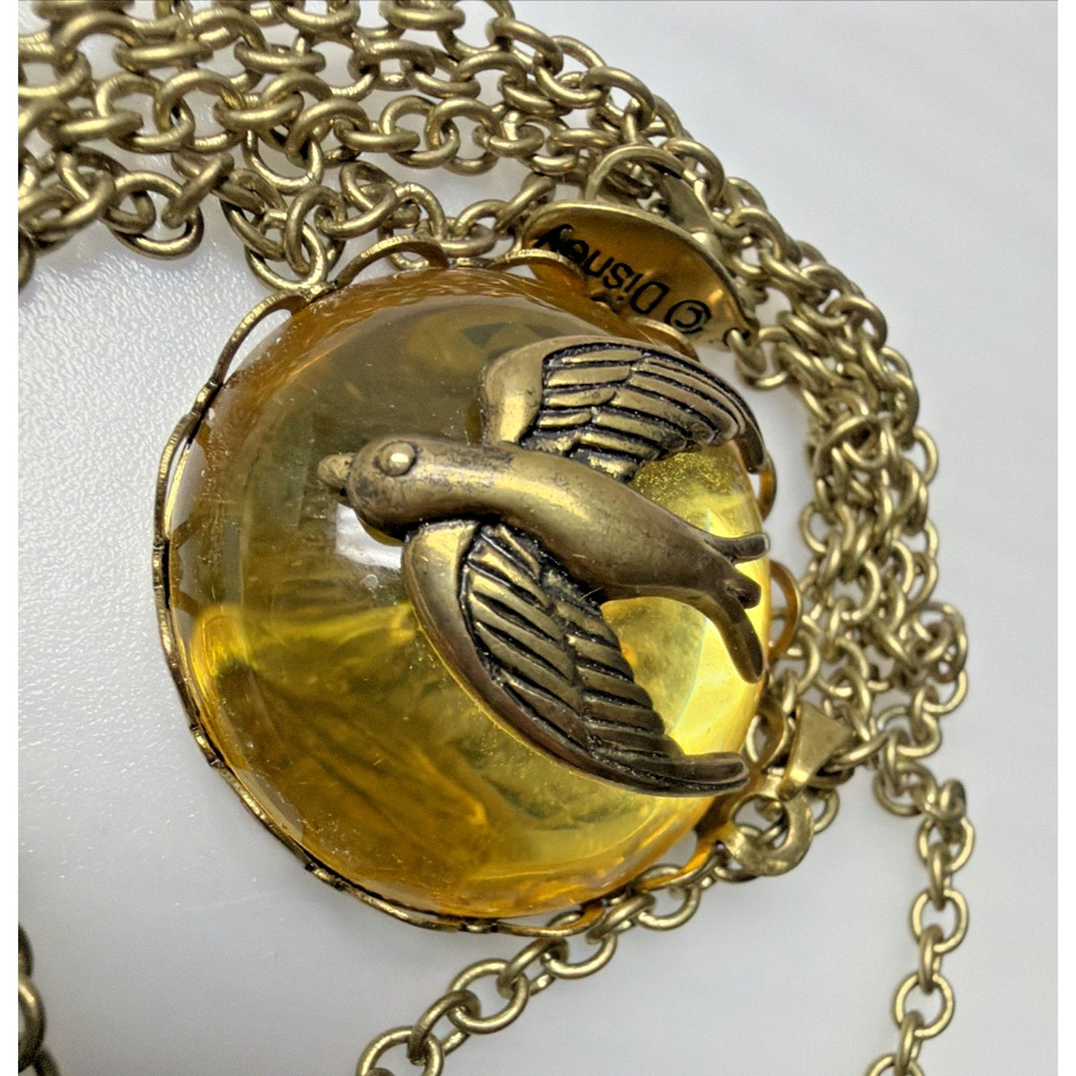 Vintage Disney Alice in Wonderland Sparrow Pendant Necklace