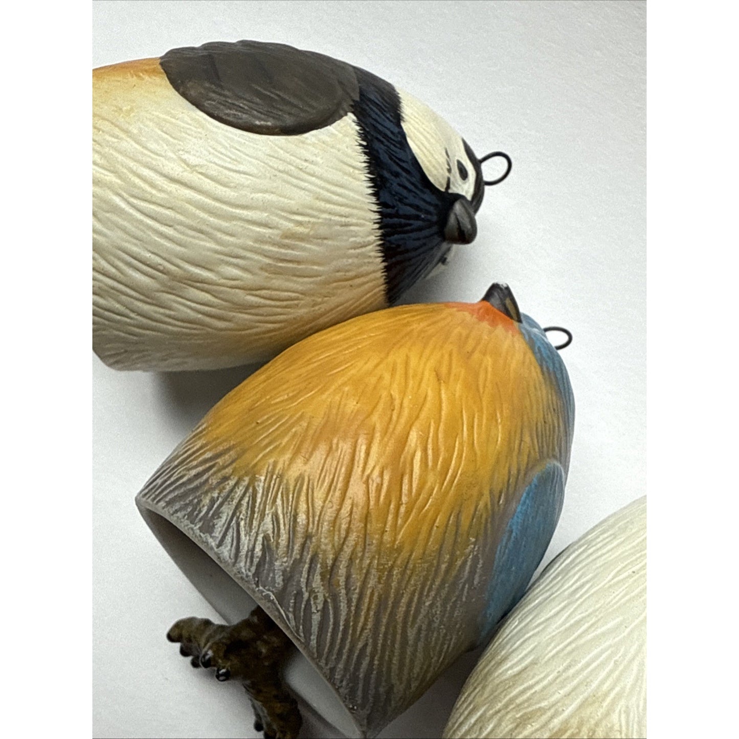 Vintage Lot of 4 Dept 56 Woodland Bird Egg Ornaments Bells