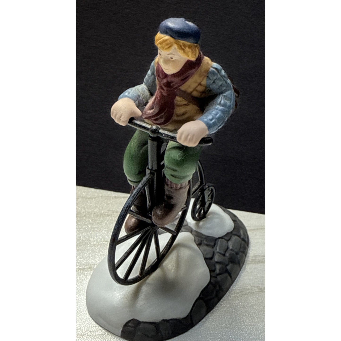 Vintage Dept 56 New England Village Series Pennyfarthing Pedaling No Box