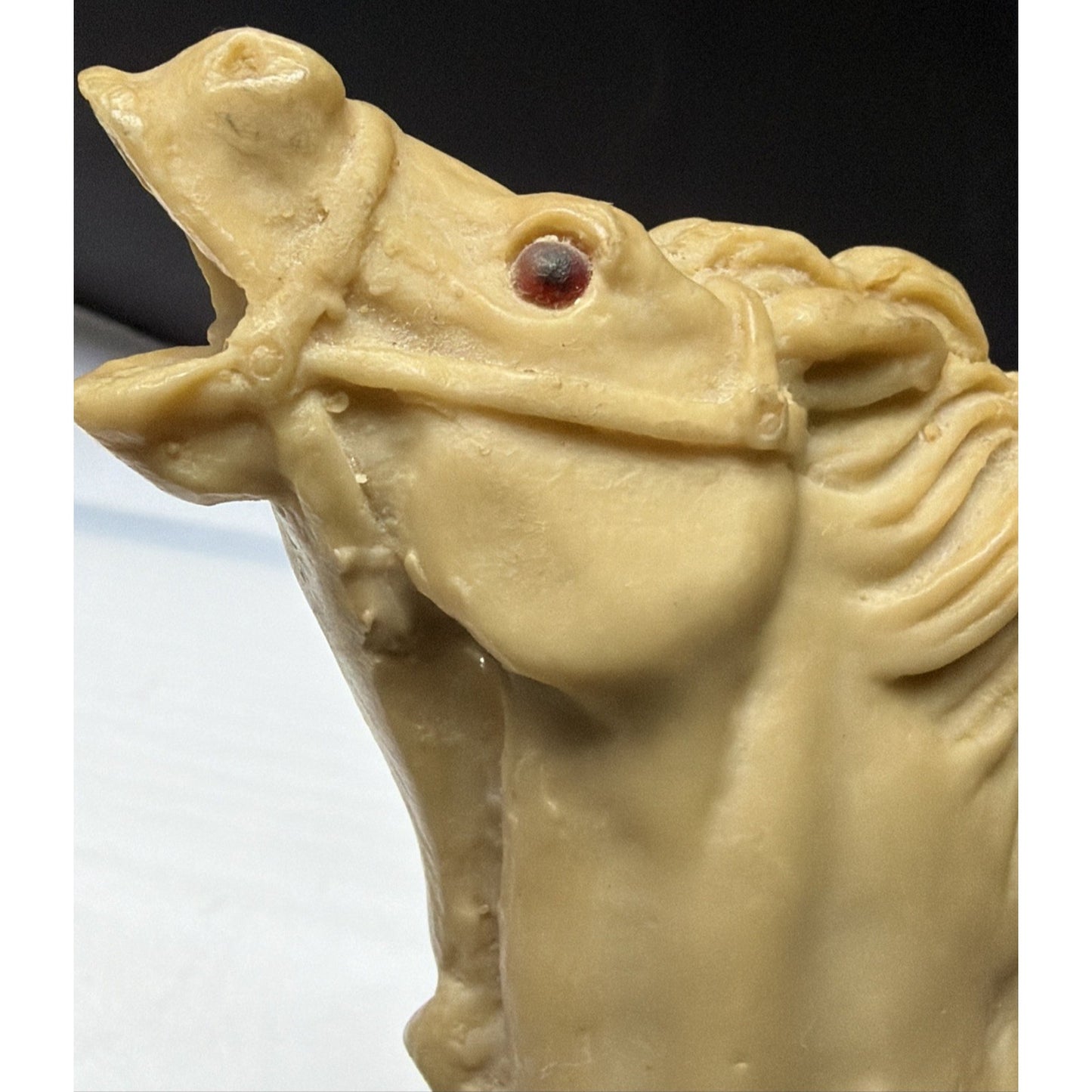 Vtg Italian Horse Sculpture Cowgirl Woman Domatrice Alabaster Composite Carving