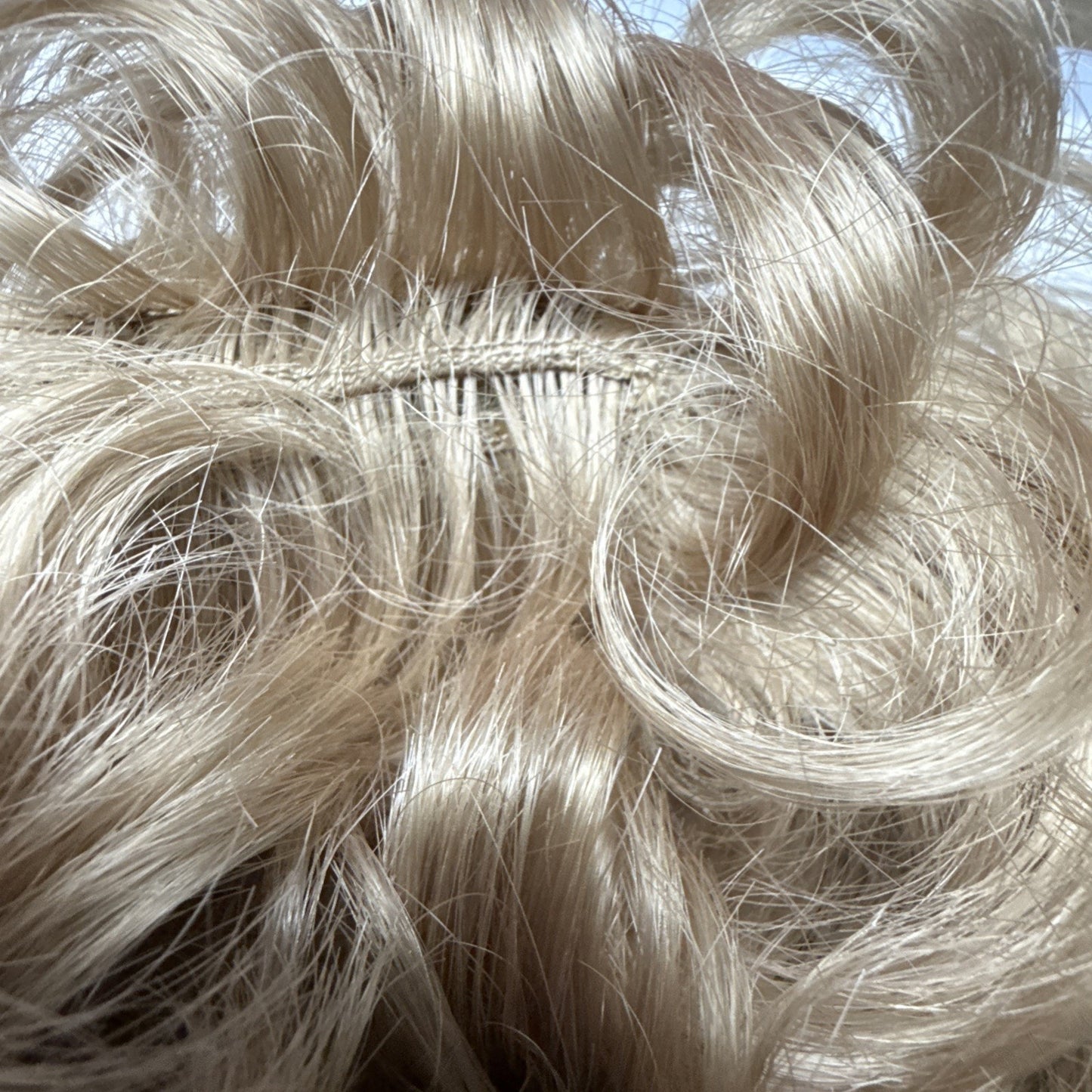 Vintage Arlene Dahl Short Ash Blonde Wig Hair Piece Curls Original Box As-Is