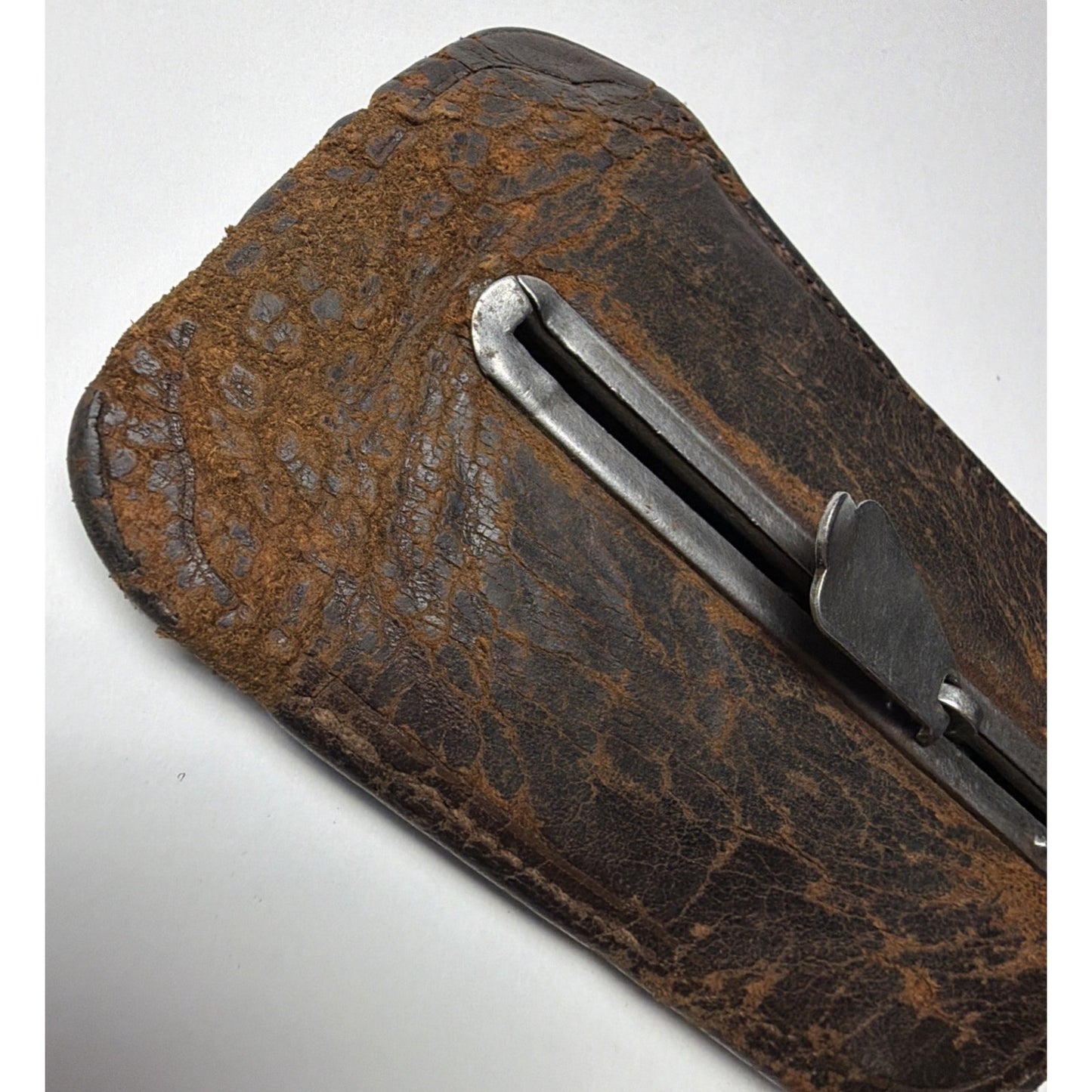 Old Osborn Bros Pat Pend Leather Sliding Key Pouch Steel Hooks As Is Read